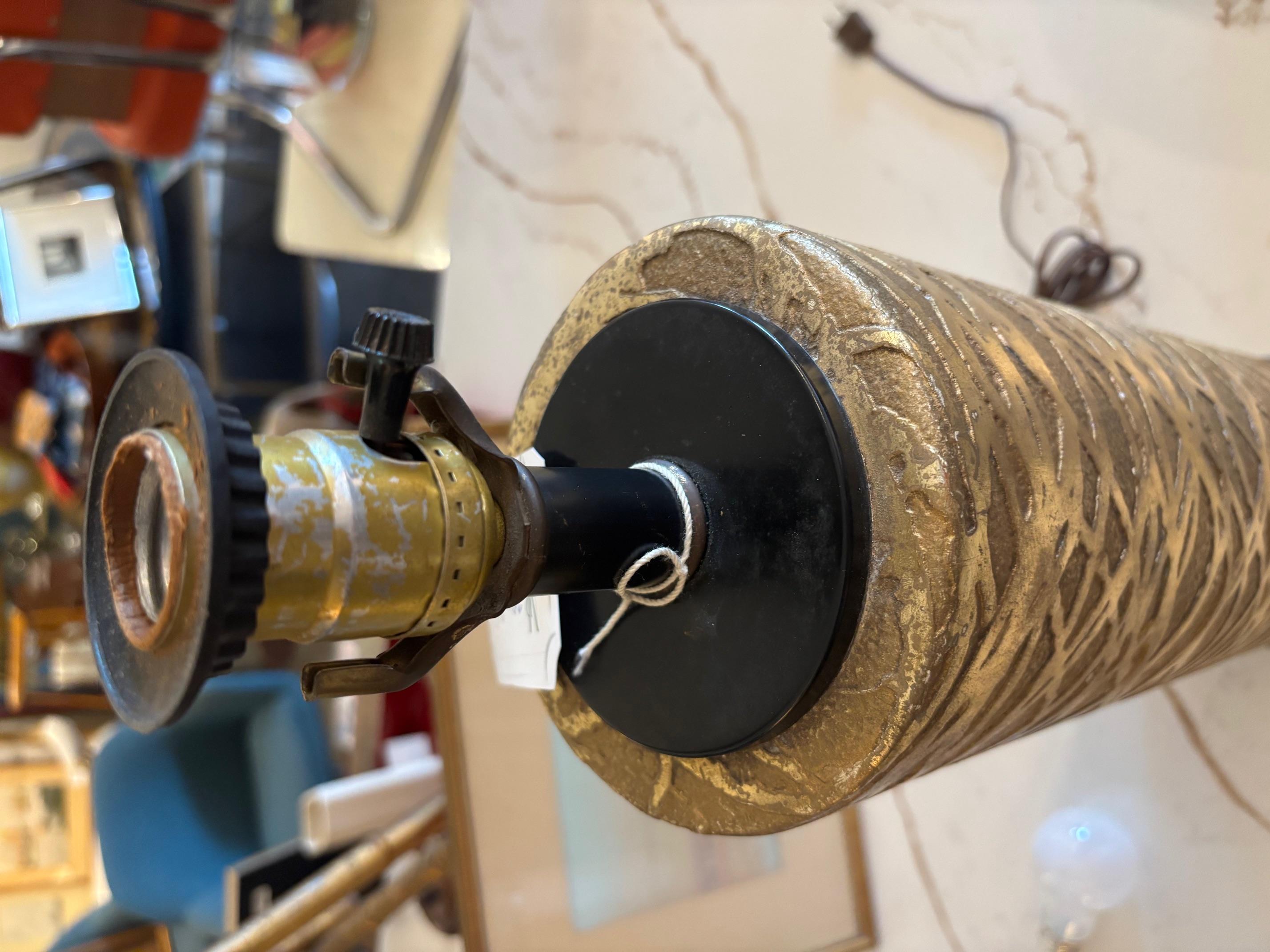 Stunning MidCentury Brutalist lamp In Good Condition For Sale In Evanston, IL