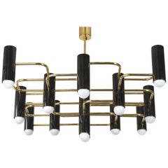 Stunning Midcentury Chandelier Designed by Sciolari, 1970s