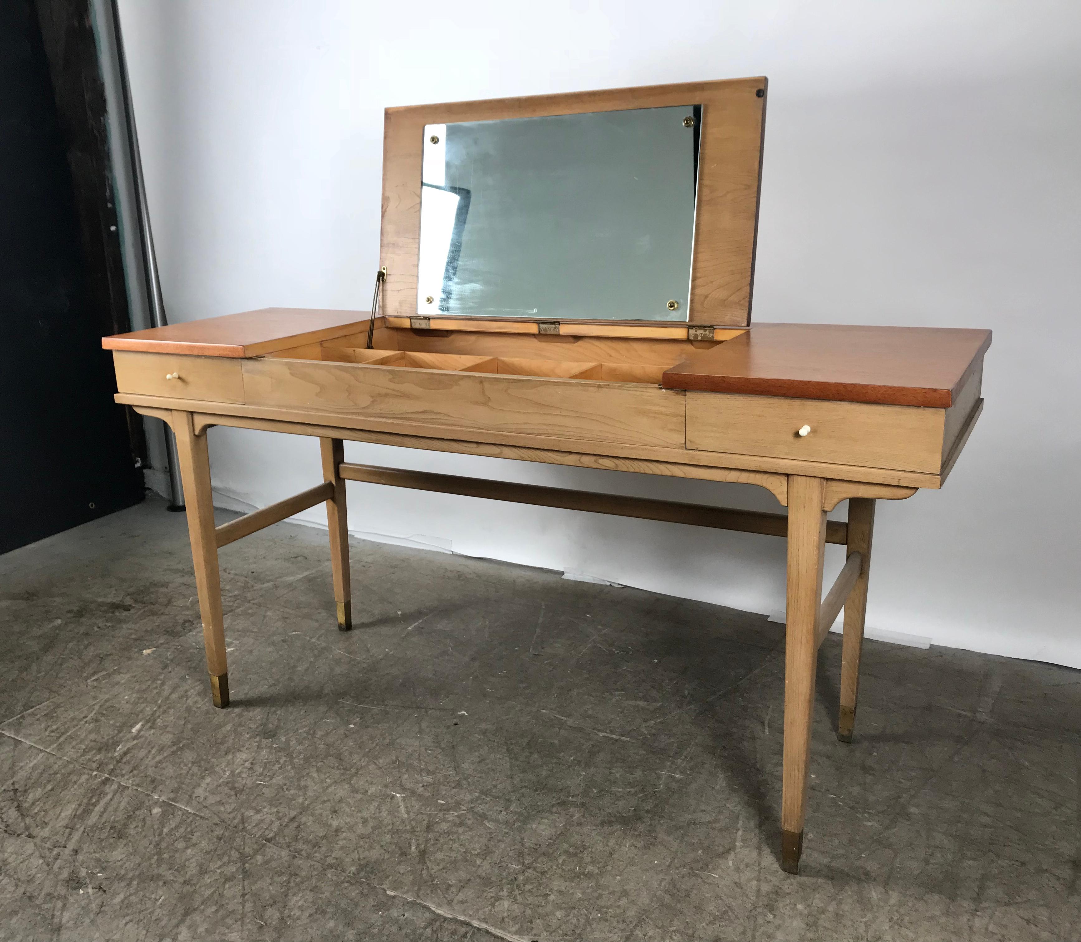 American Stunning Midcentury Desk or Vanity, Console, John Widdicomb