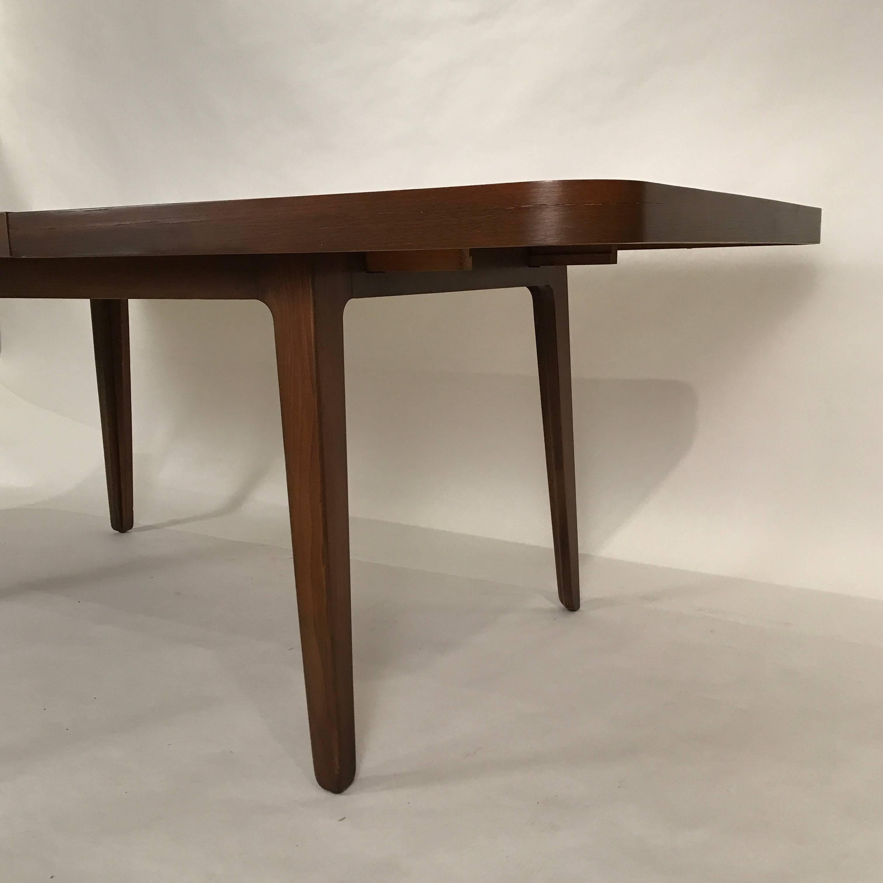 Stunning Midcentury Edward Wormley for Drexel Walnut Extension Dining Table 3