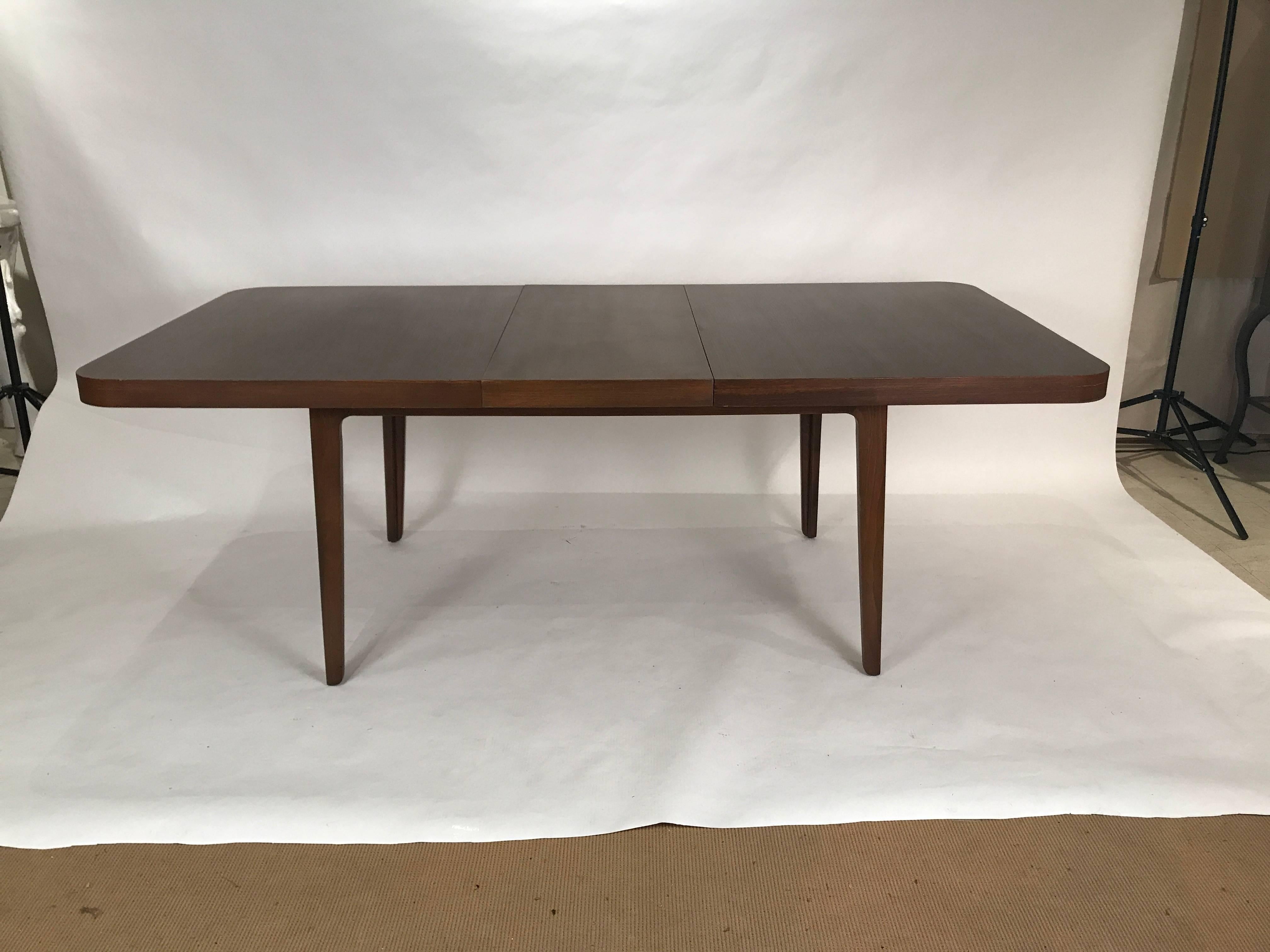Mid-20th Century Stunning Midcentury Edward Wormley for Drexel Walnut Extension Dining Table