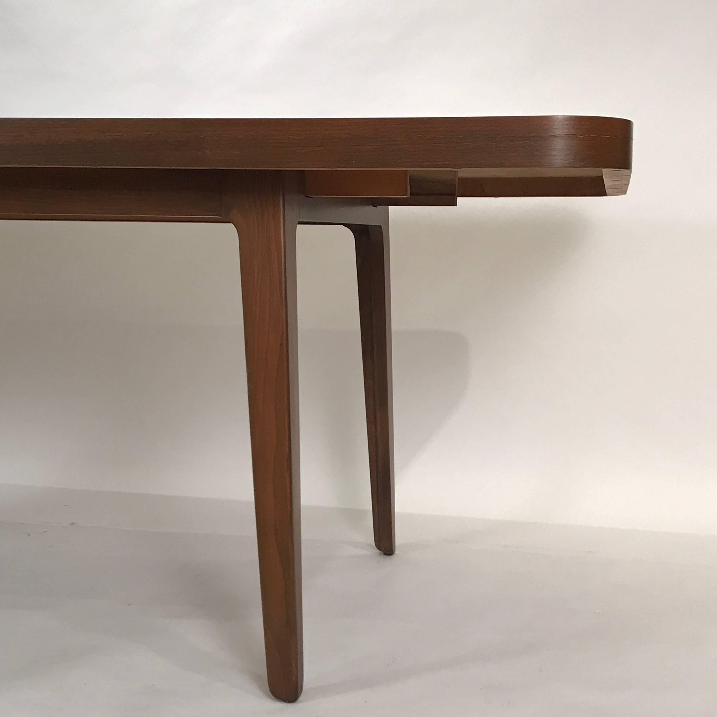Stunning Midcentury Edward Wormley for Drexel Walnut Extension Dining Table 1
