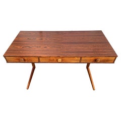 Stunning Midcentury Minimalist Small Rosewood 3 Drawer Desk by Georg Petersens