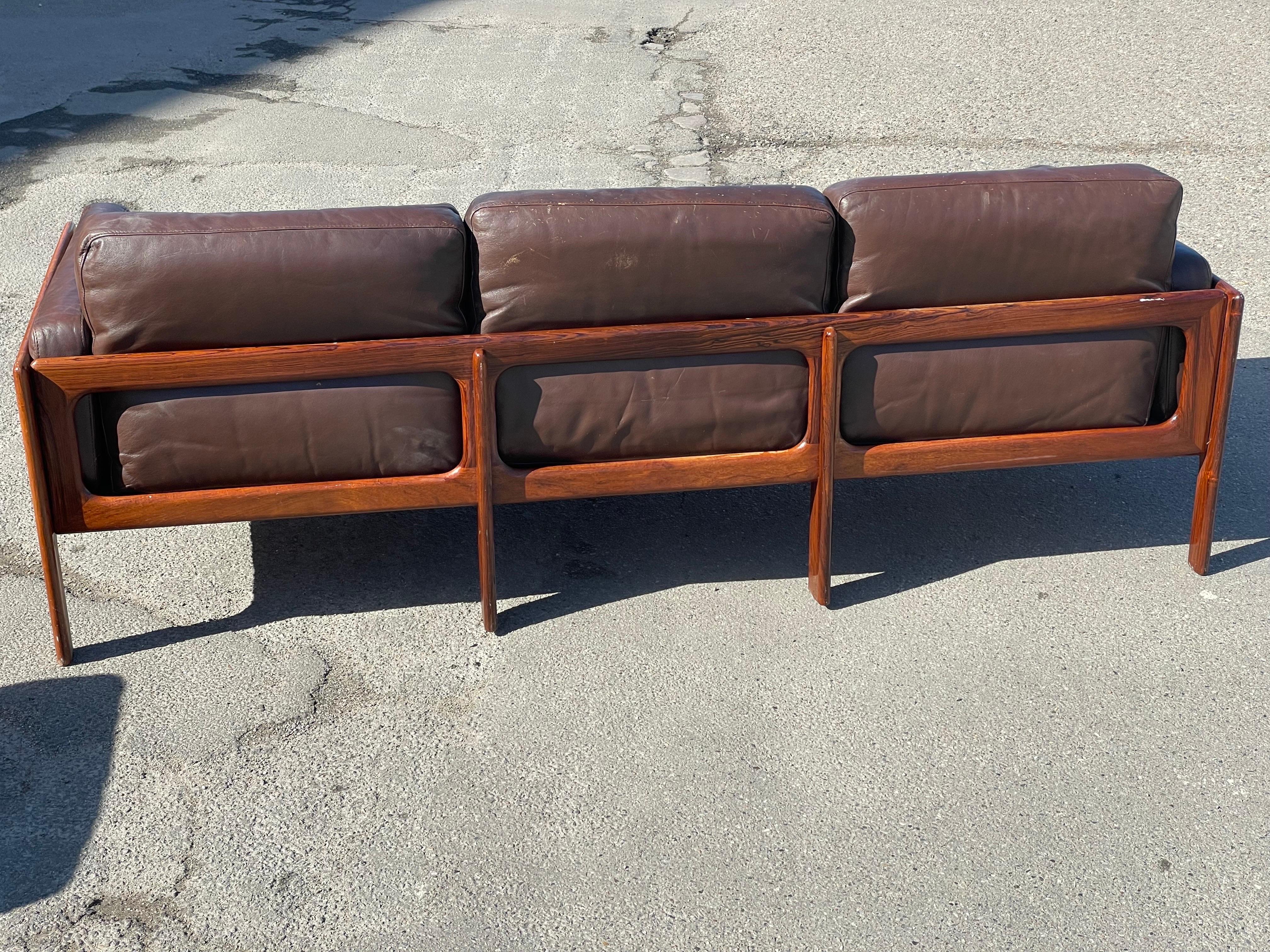 Rosewood H.W Klein for Komfort. A Mid-century Modern 1970s Danish Living Room Set. For Sale