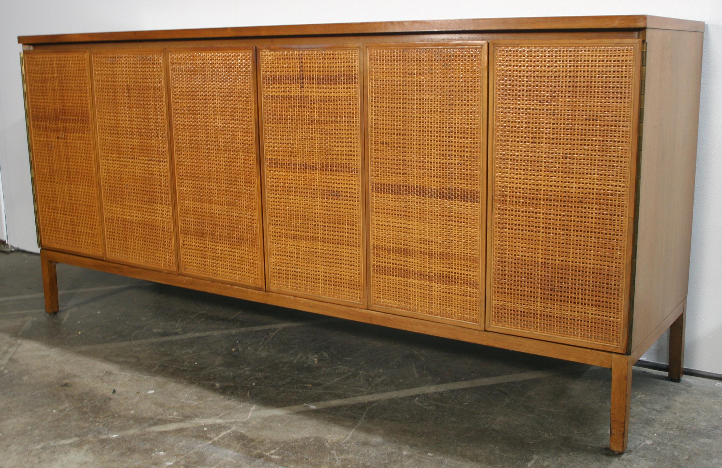 Mid-Century Modern Stunning Midcentury Paul McCobb Calvin 8 Drawer Dresser Credenza #7707 Cane 