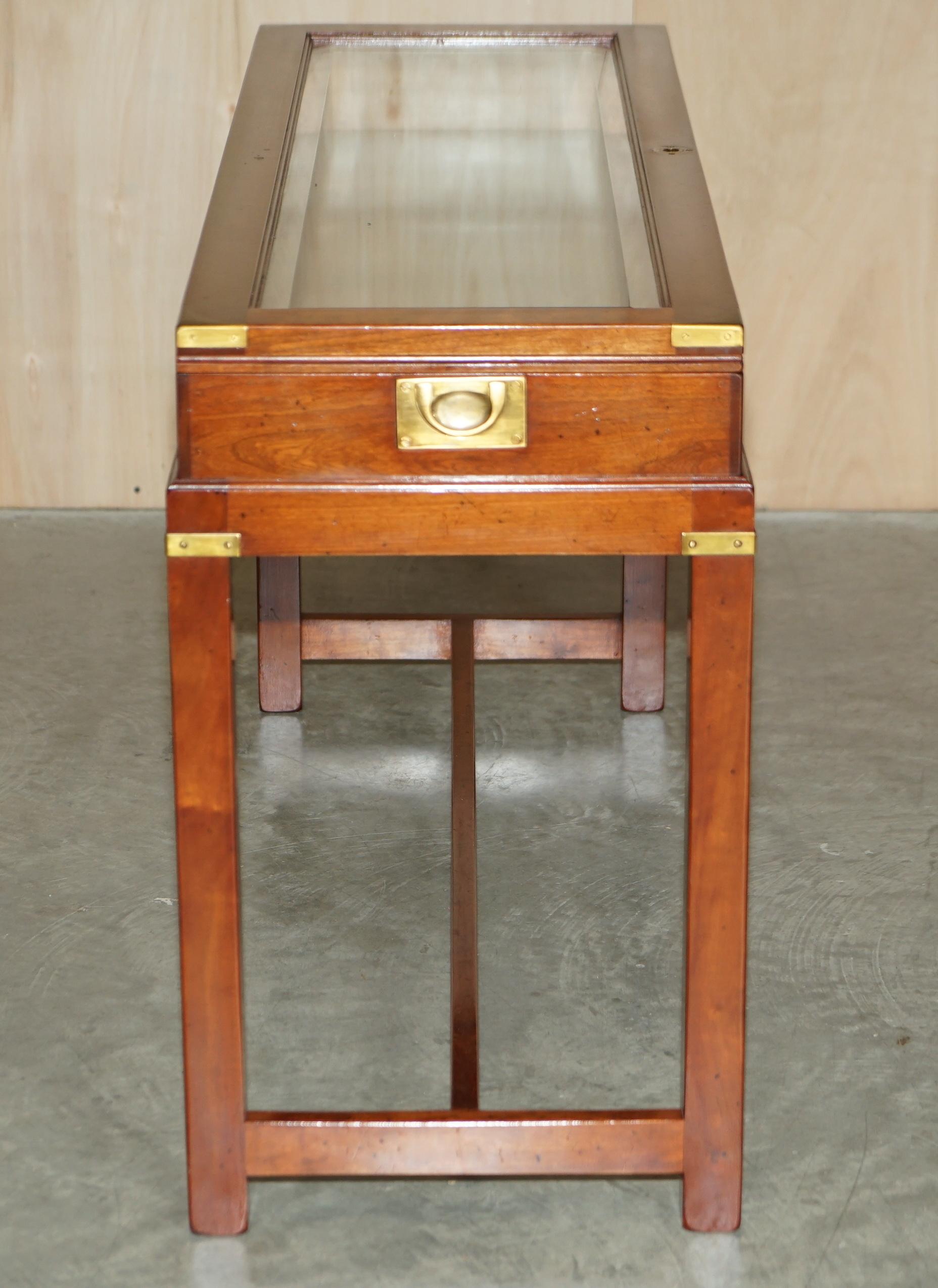 Stunning Military Campaign Exhibition Display Gallery Case Table for Guns in Yew 11