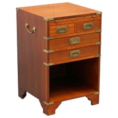 Stunning Military Campaign Side Table Including Butlers Serving Tray and Drawers