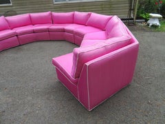 Stunning Milo Baughman Style 6 Piece Circular Sectional Mid-Century Modern