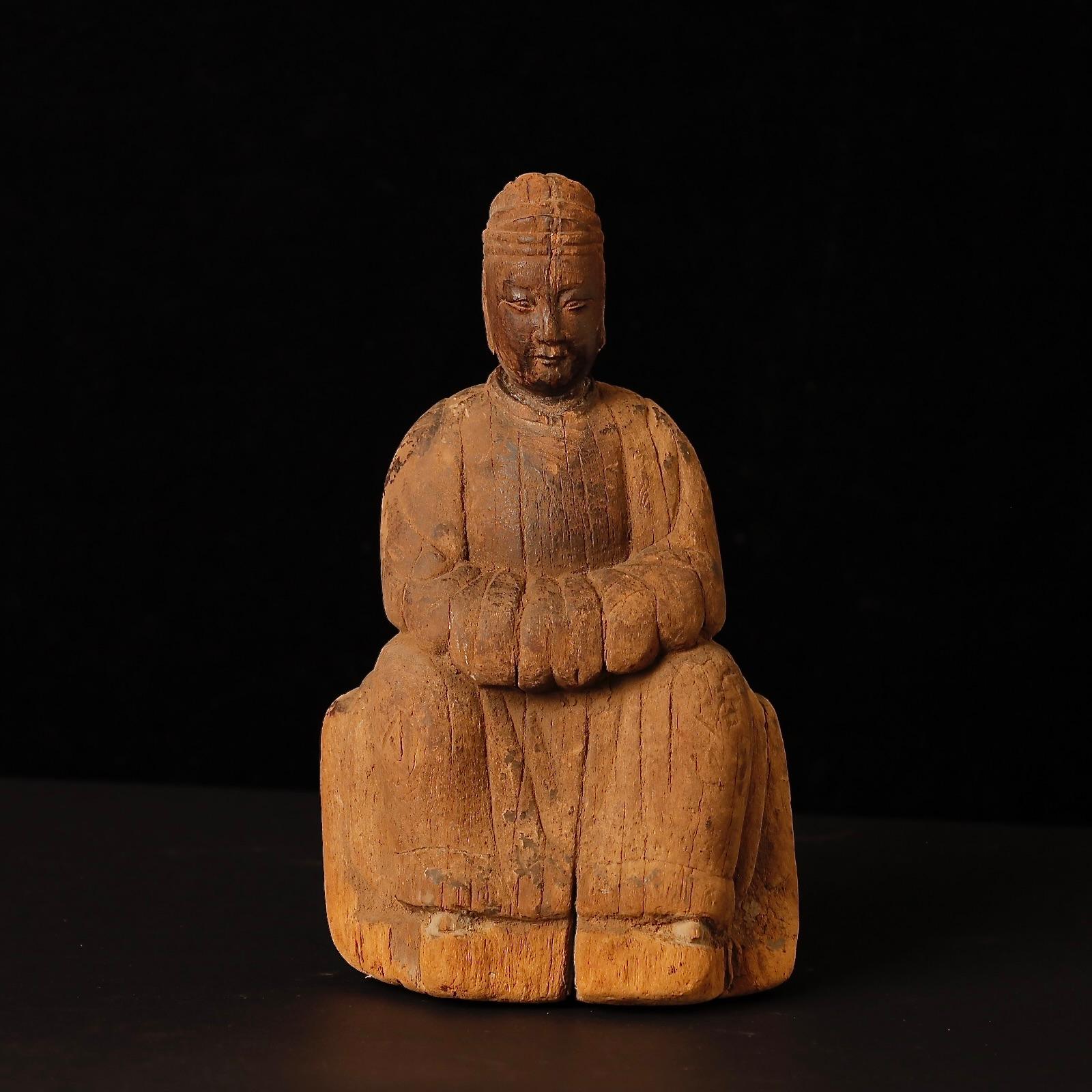 Chinese Stunning Ming Period Male Deity Sculpture – 14th–17th Century China For Sale