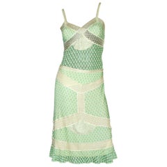 Stunning Missoni Lime Crochet Knit Top Skirt Suit Ensemble as Dress