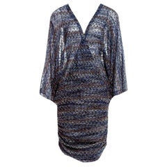 Vintage MISSONI Lurex Kaftan Tunic Cover Up Mini Dress 40