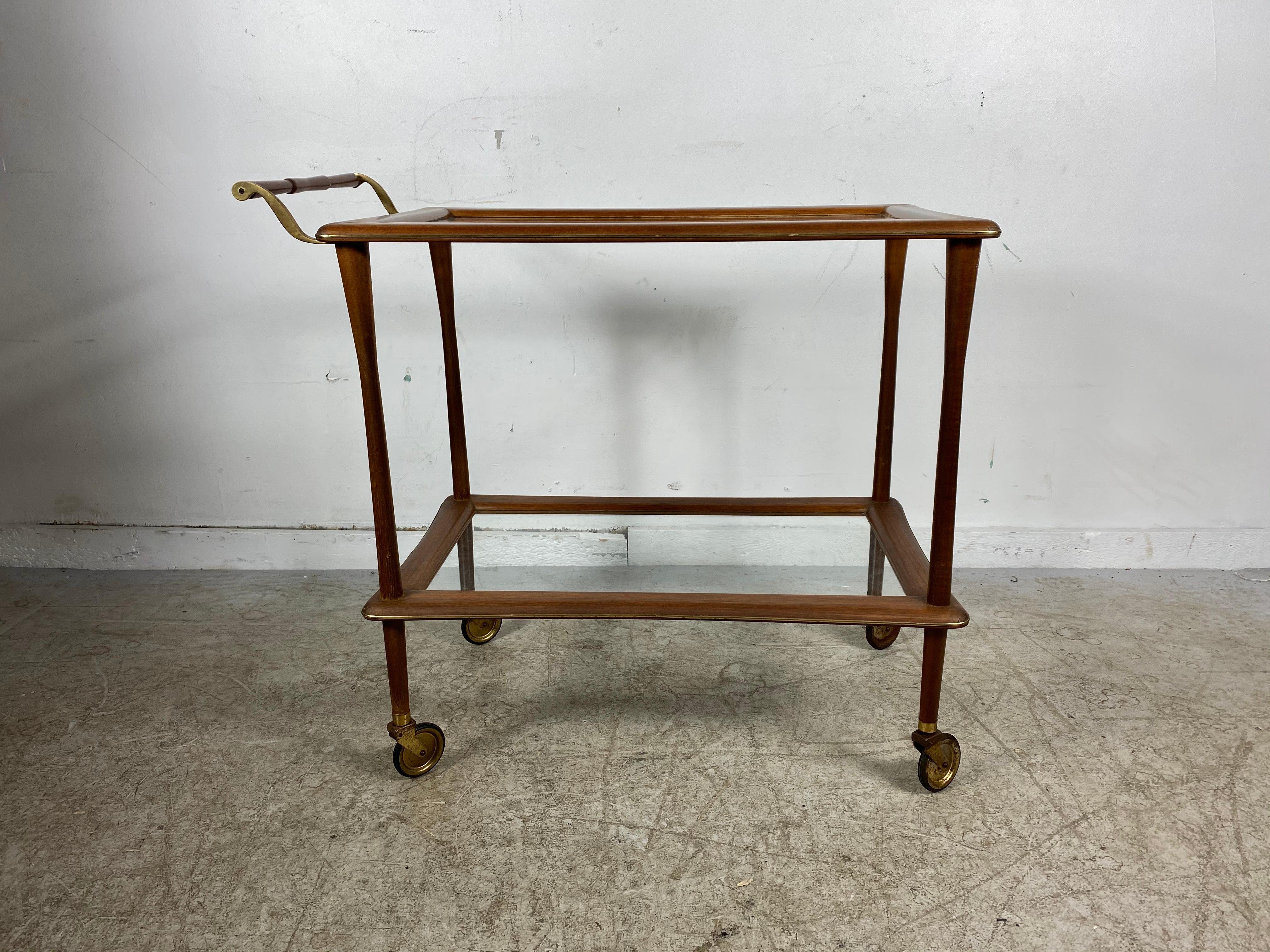 Italian Stunning Modernist Bar Trolley by Cesare Lacca, Italy