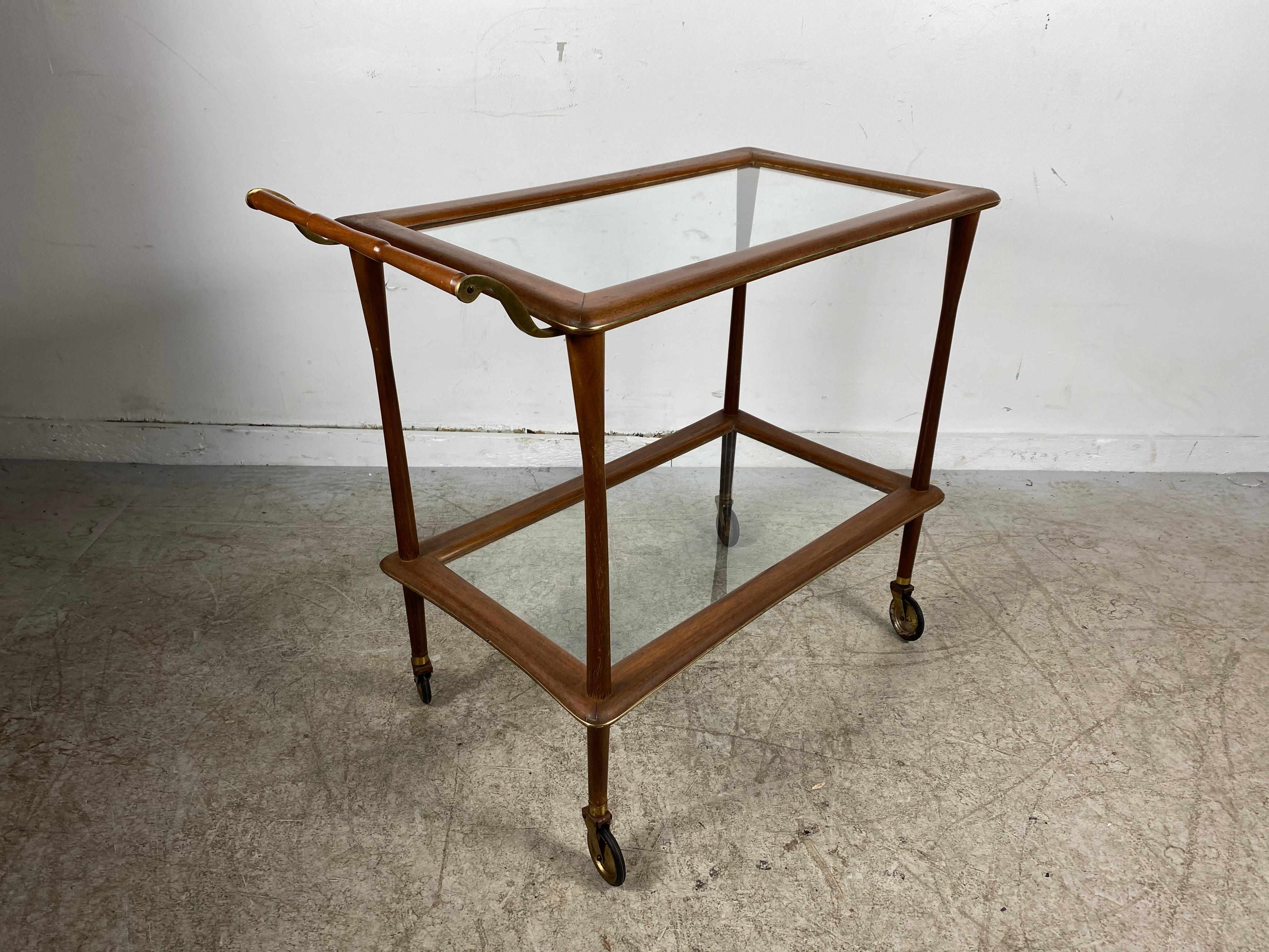 Mid-20th Century Stunning Modernist Bar Trolley by Cesare Lacca, Italy