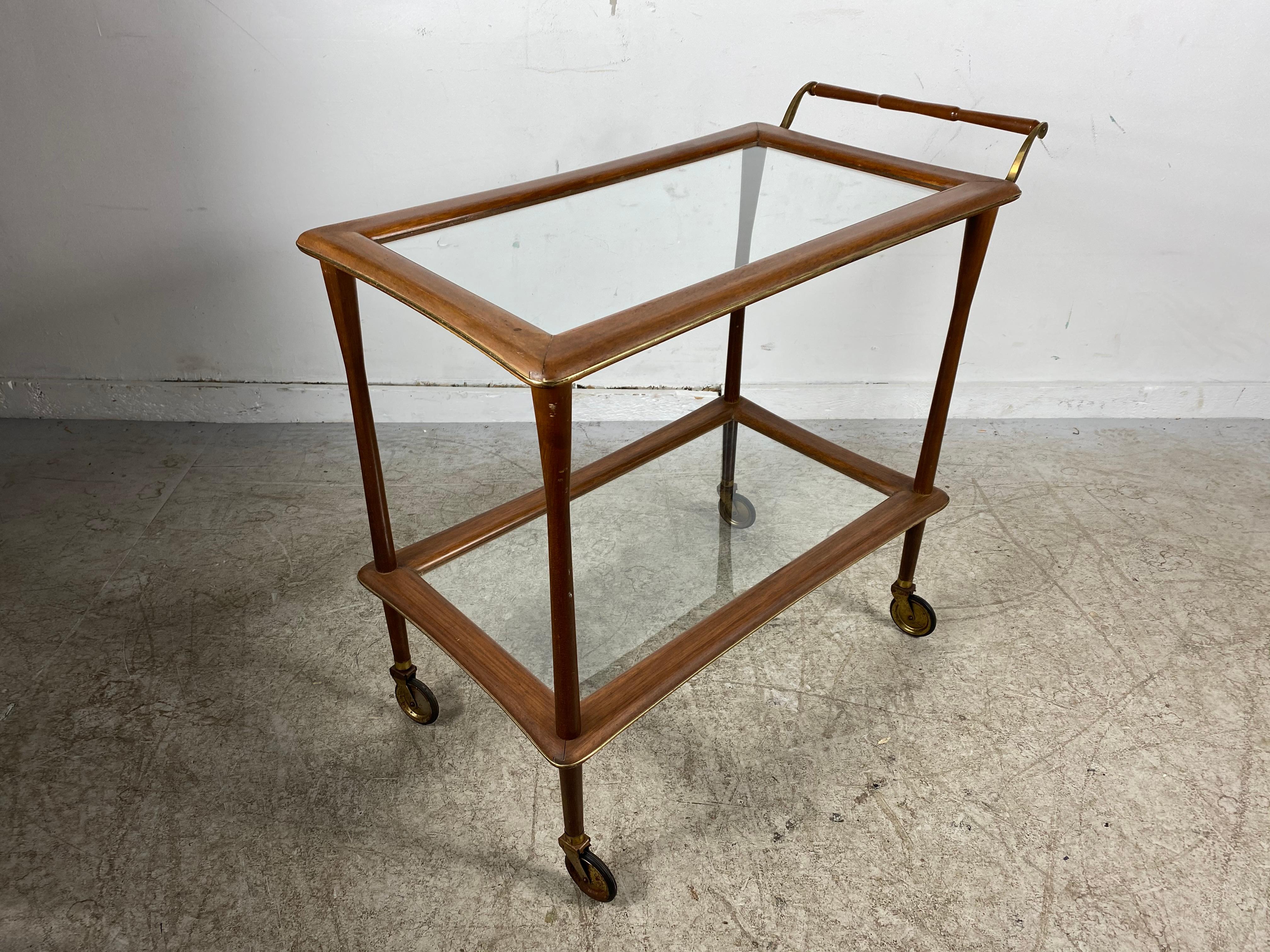 Stunning Modernist Bar Trolley by Cesare Lacca, Italy 1