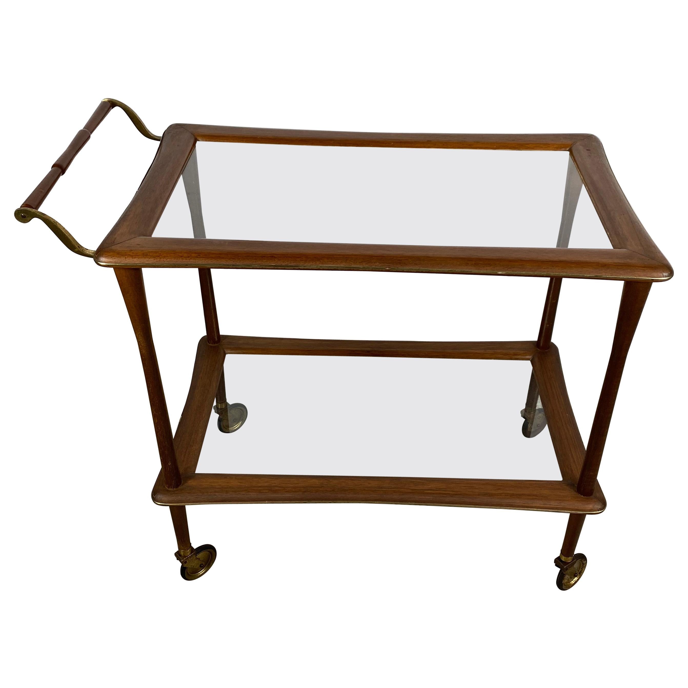Stunning Modernist Bar Trolley by Cesare Lacca, Italy