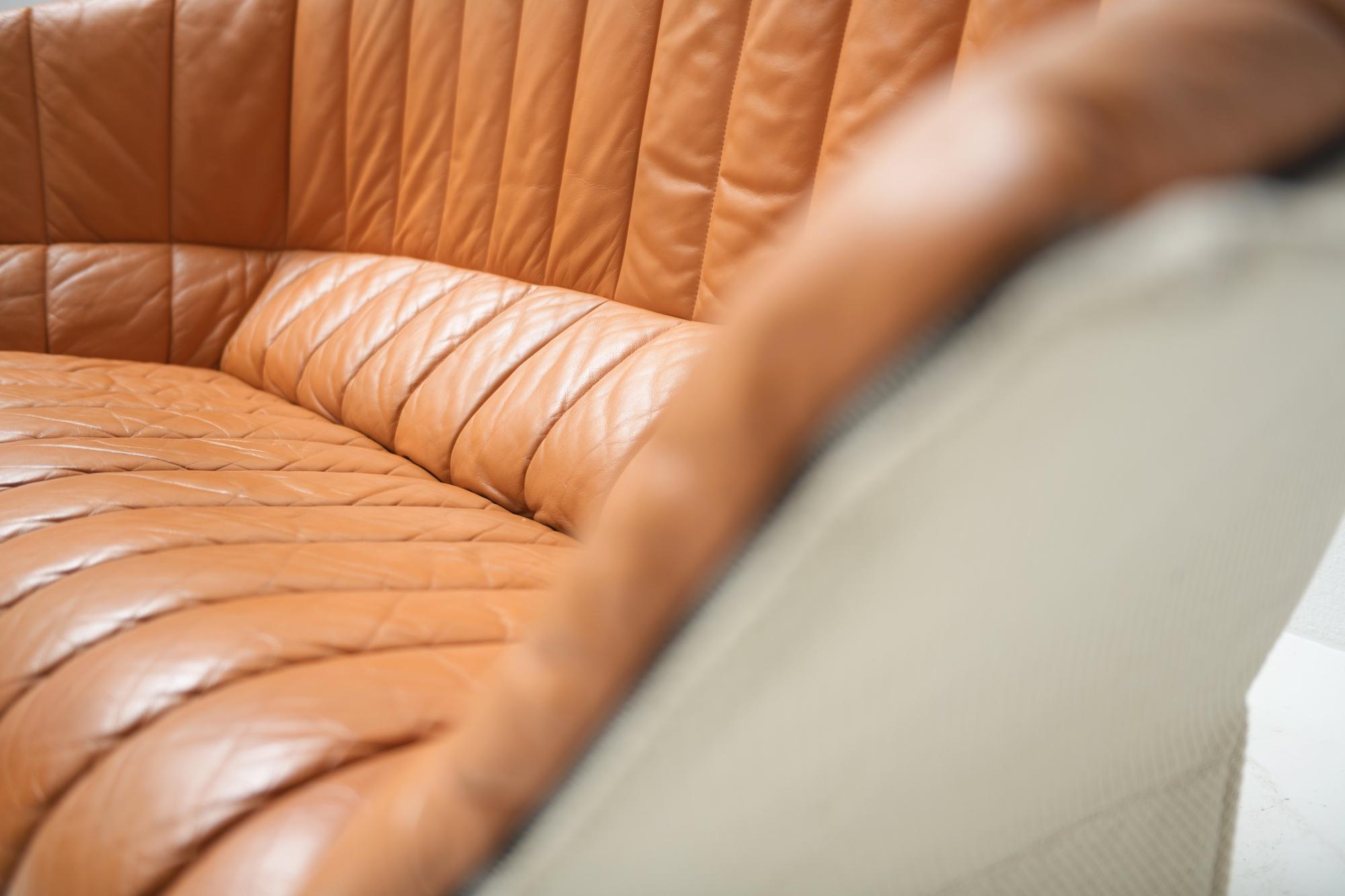 Leather Stunning Moel Sofa by Inga Sempé for Ligne Roset