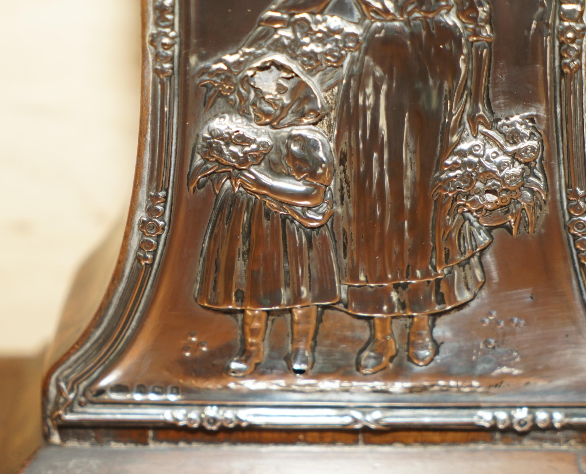 Impresionante Reloj de repisa Mother & Child 1906 de plata de ley Must See en Bueno estado para la venta en West Sussex, Pulborough