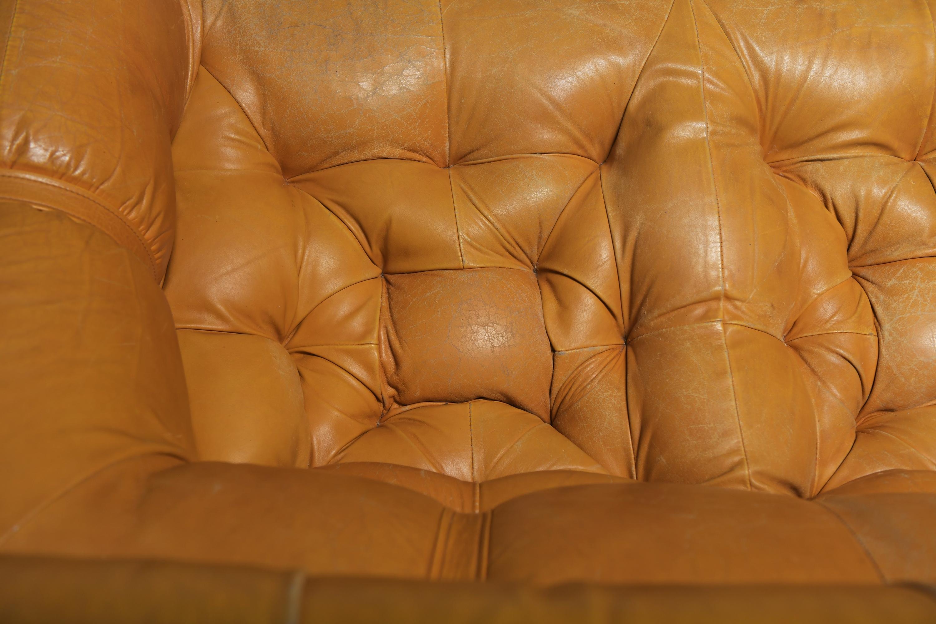 Splendido divano lounge MP-81 in pelle cognac di Percival Lafer per Lafer S.A. in vendita 6