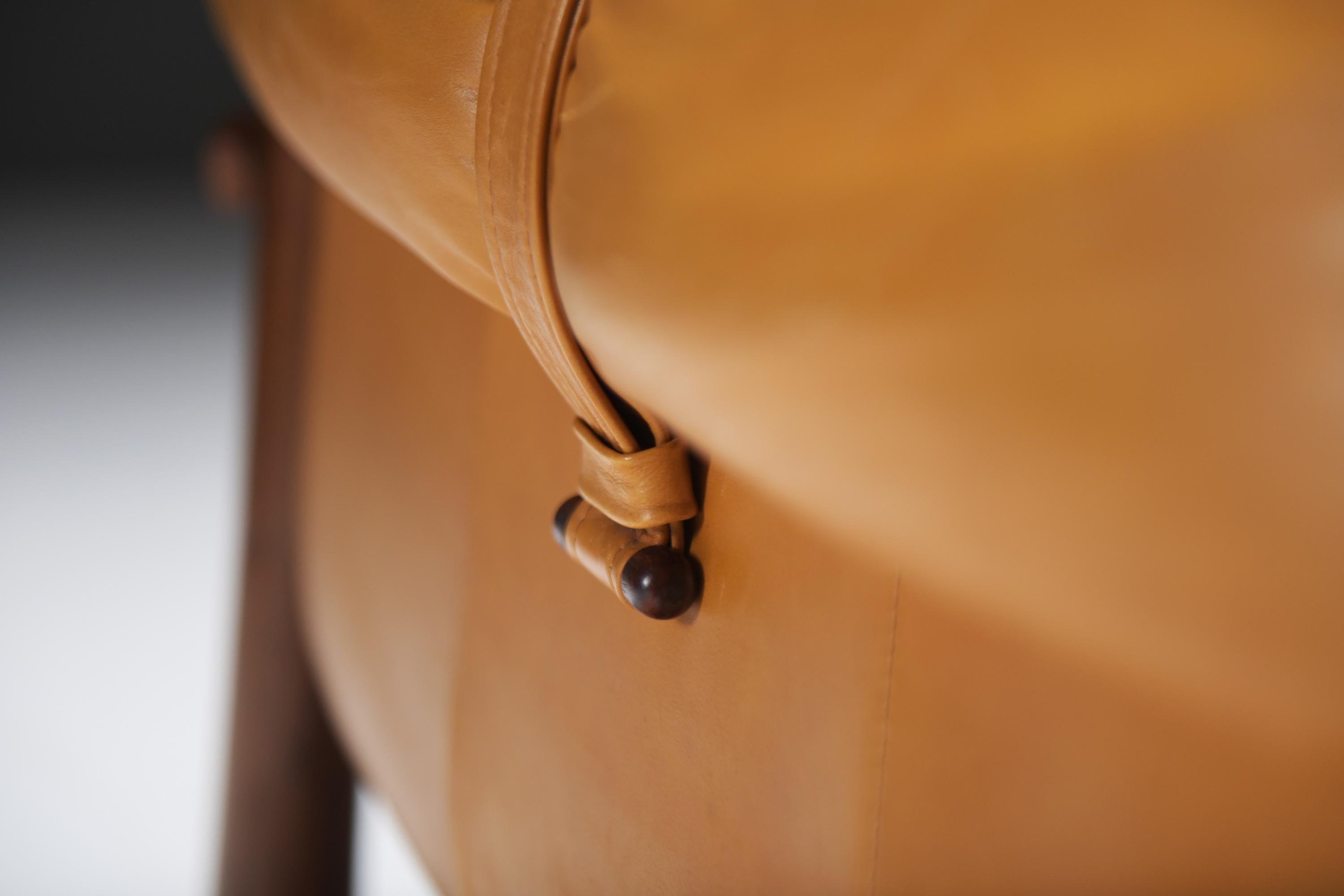 Splendido divano lounge MP-81 in pelle cognac di Percival Lafer per Lafer S.A. in vendita 7