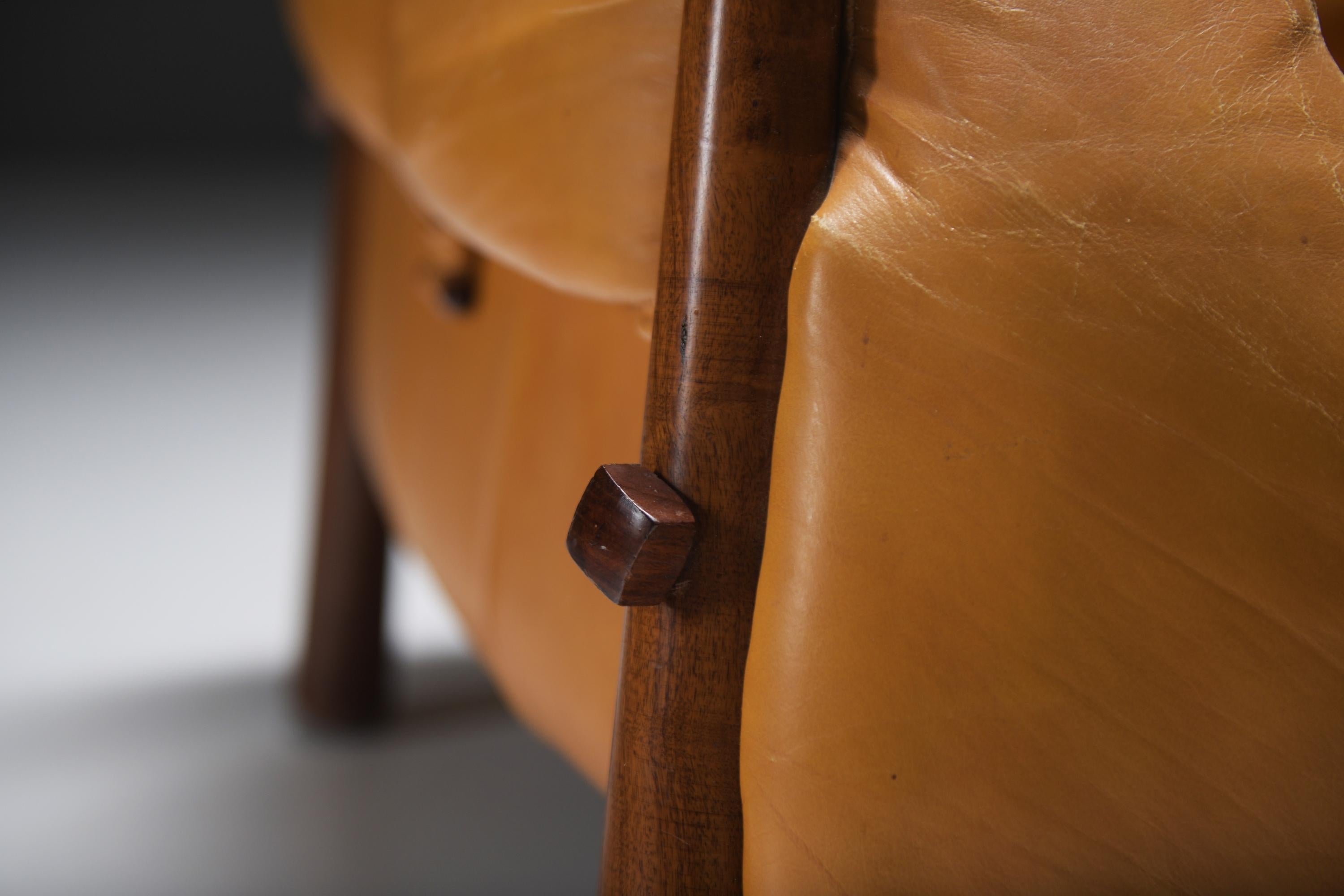Splendido divano lounge MP-81 in pelle cognac di Percival Lafer per Lafer S.A. in vendita 8