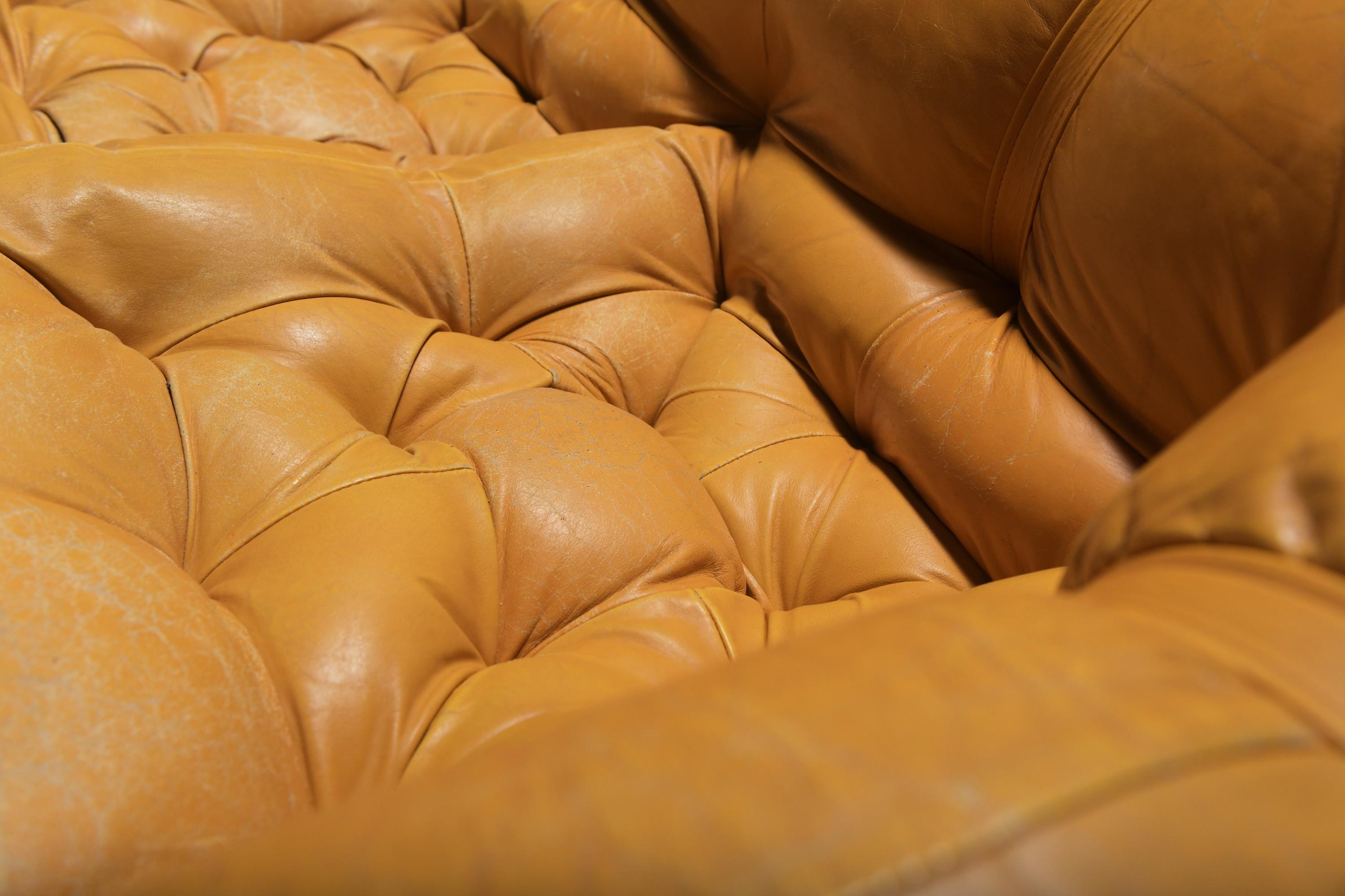 Splendido divano lounge MP-81 in pelle cognac di Percival Lafer per Lafer S.A. In condizioni buone in vendita a Buggenhout, Oost-Vlaanderen