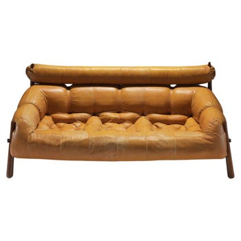Percival Laver MP-81 Sofa in Cognac Leather, Mid-20th Century