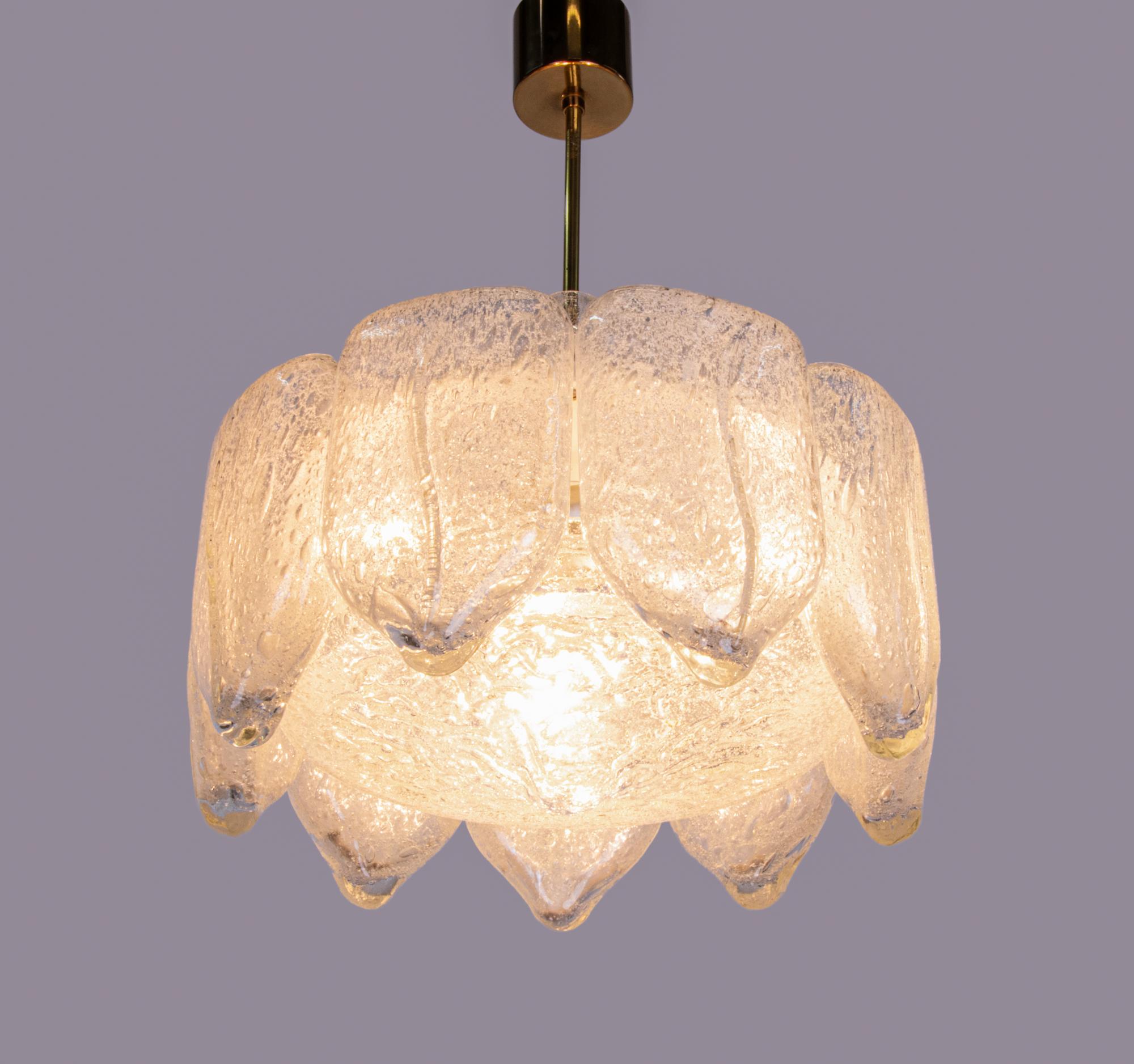 Stunning Murano Glass Chandelier by Doria, Germany, 1960s For Sale 4