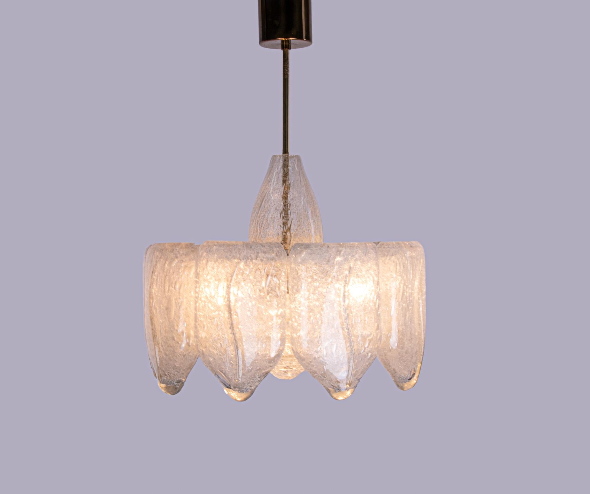 Stunning Murano Glass Chandelier by Doria, Germany, 1960s For Sale 5