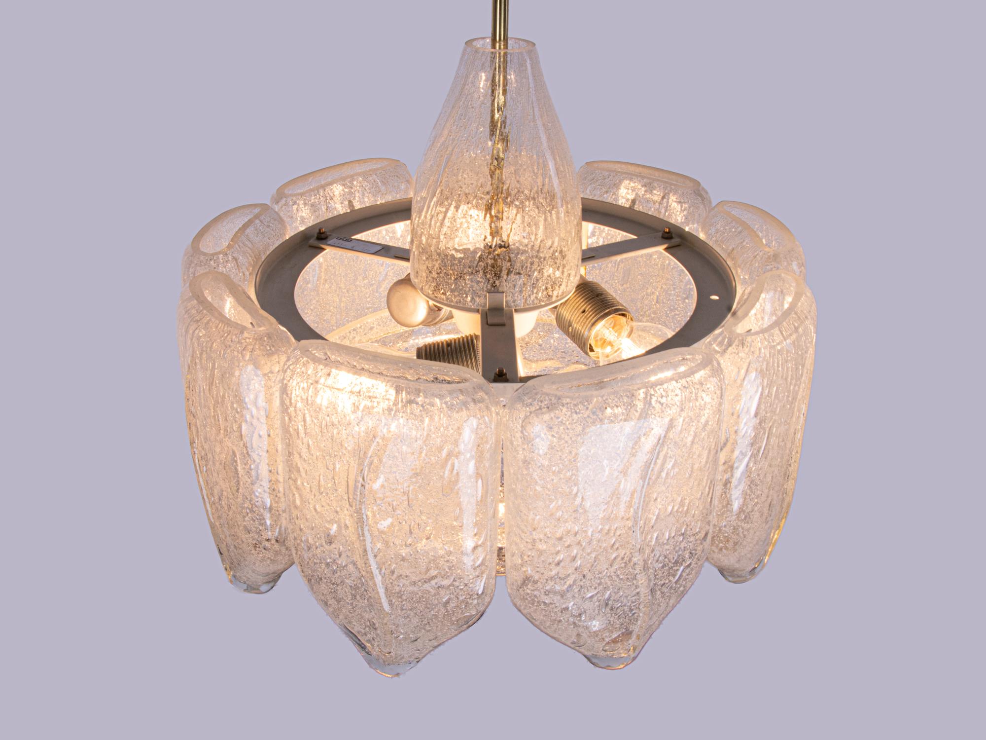 Stunning Murano Glass Chandelier by Doria, Germany, 1960s For Sale 6