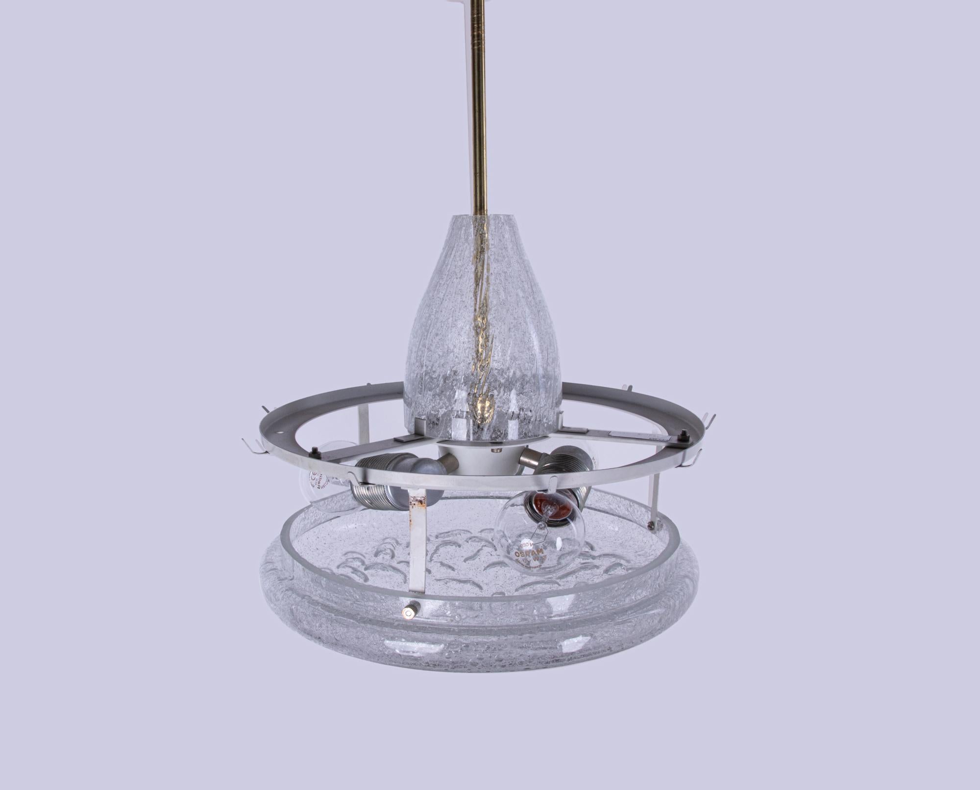 Stunning Murano Glass Chandelier by Doria, Germany, 1960s For Sale 7