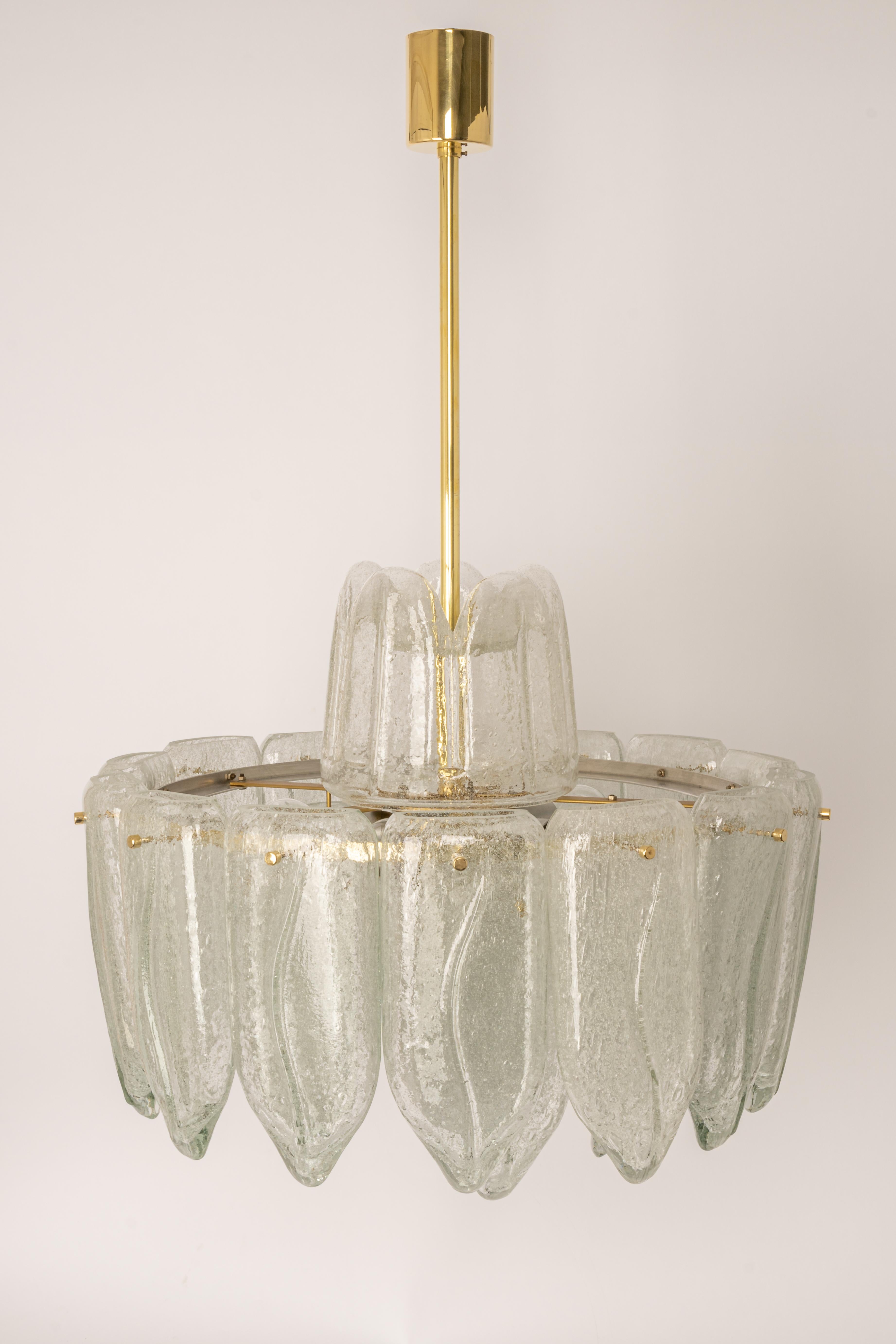 Mid-Century Modern Stunning Murano Glass Chandelier by Doria, Germany, 1960s