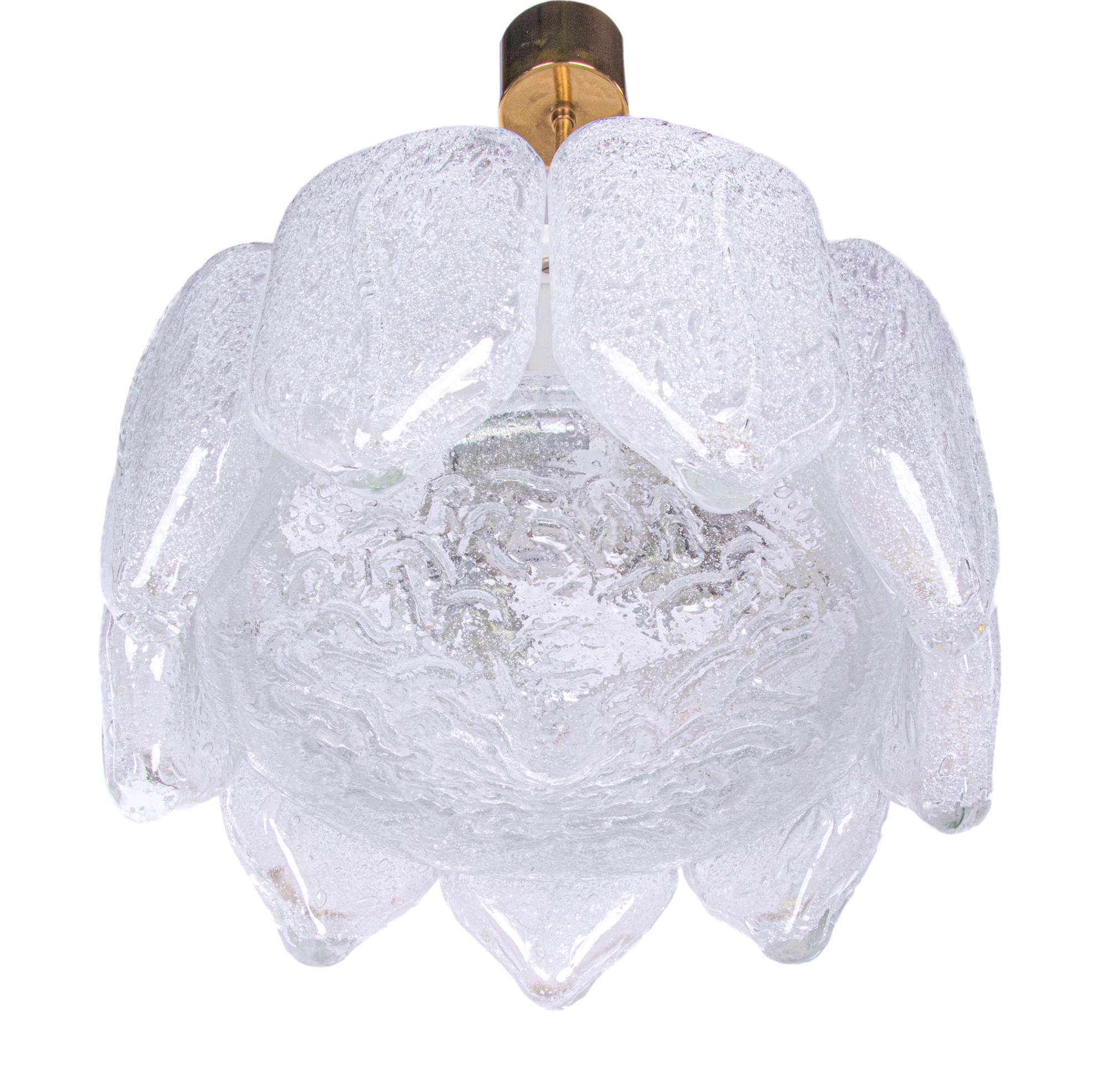 Mid-Century Modern Stunning Murano Glass Chandelier by Doria, Germany, 1960s For Sale