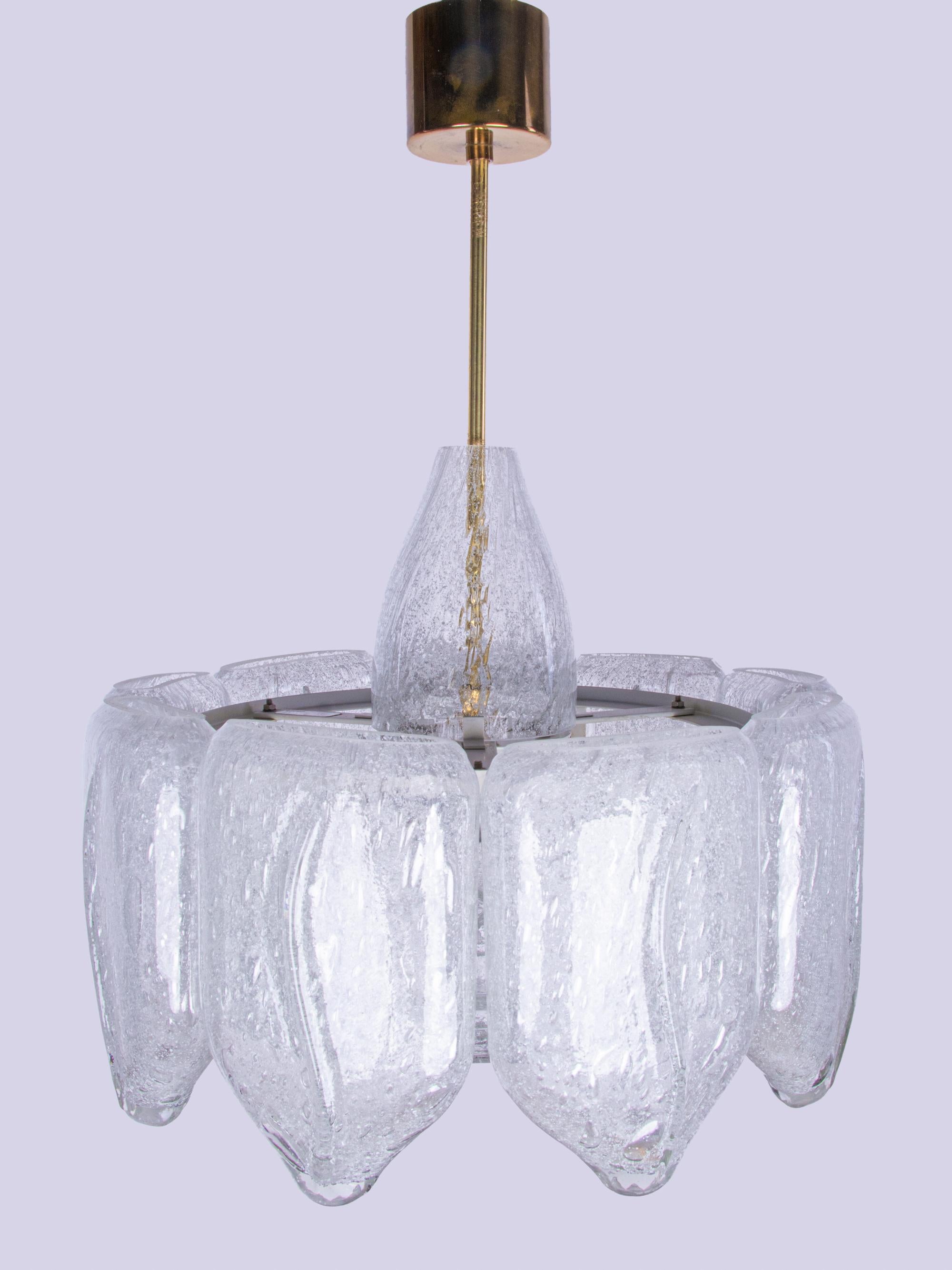 Stunning Murano Glass Chandelier by Doria, Germany, 1960s For Sale 1
