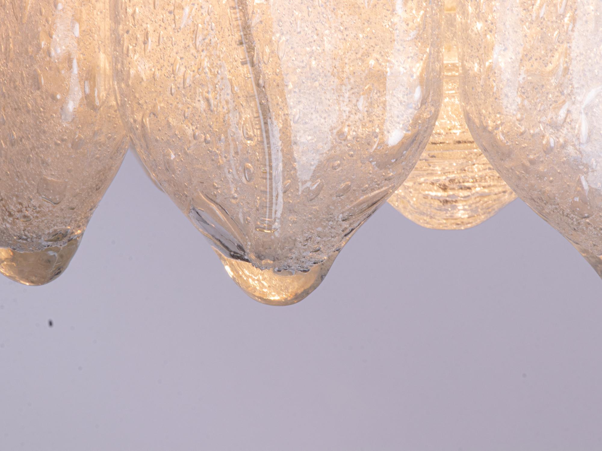 Stunning Murano Glass Chandelier by Doria, Germany, 1960s For Sale 3
