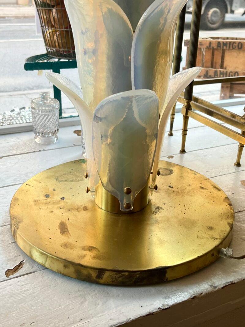 italien Superbe lampadaire en verre de Murano décoré de palmiers - années 1960 en vente