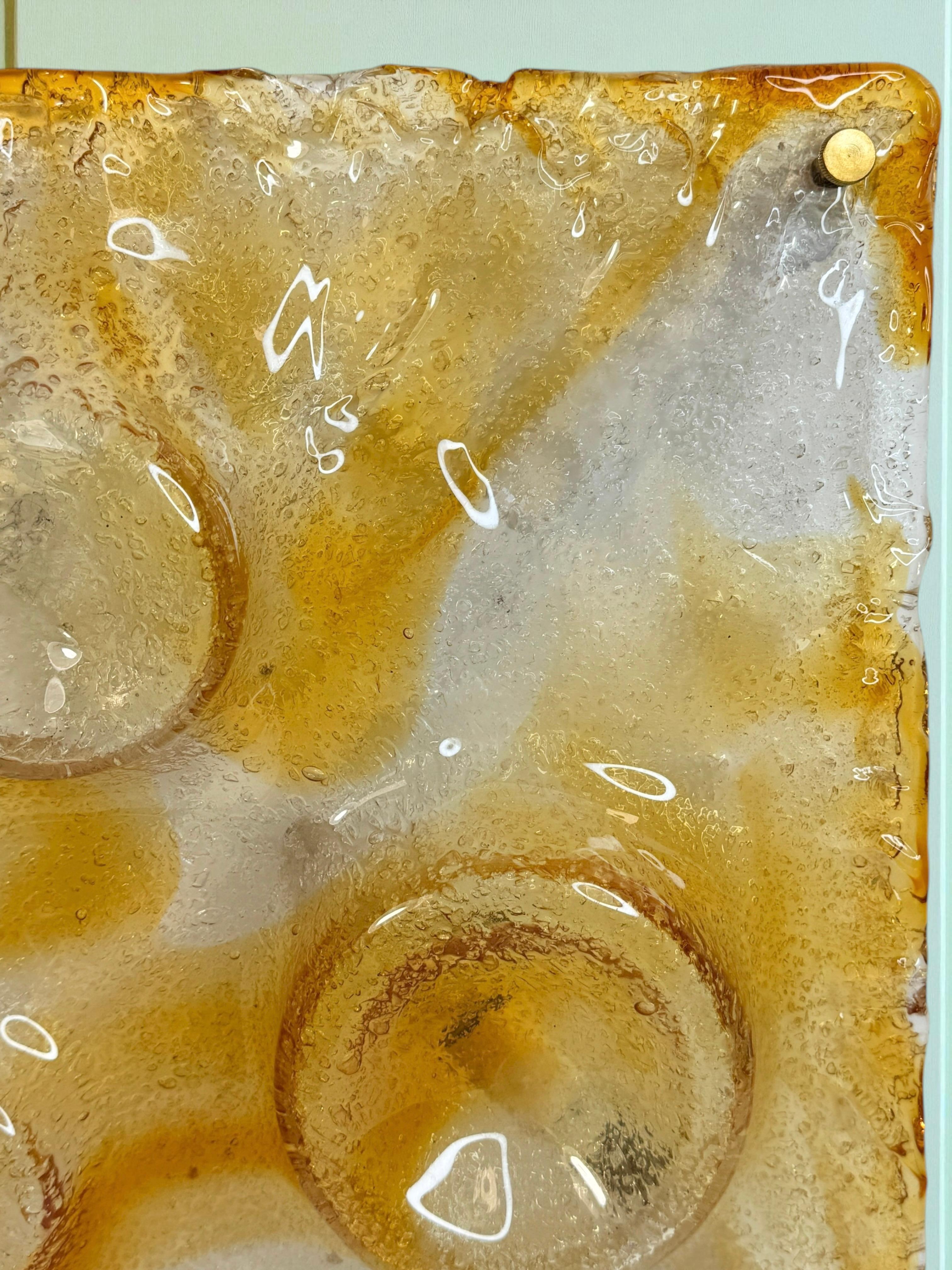 Impresionante Lámpara de Pared de Cristal de Murano, Italia Moderna de Mediados de Siglo Mazzega Años 70 en venta 3