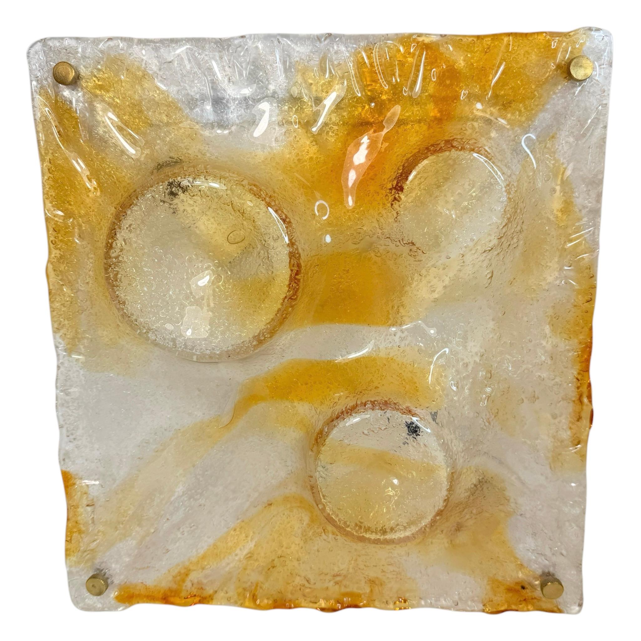 Impresionante Lámpara de Pared de Cristal de Murano, Italia Moderna de Mediados de Siglo Mazzega Años 70 en venta 9