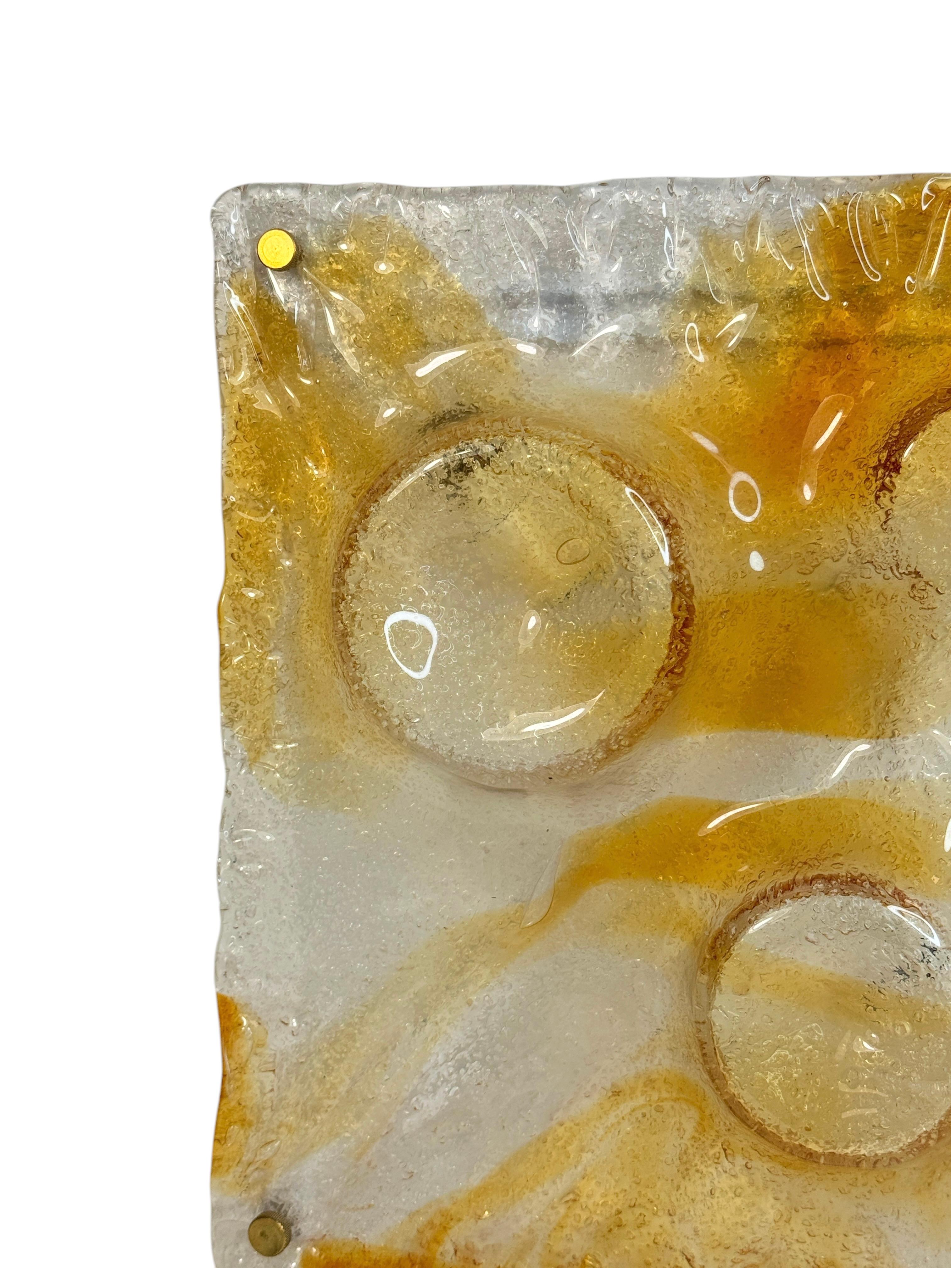 Impresionante Lámpara de Pared de Cristal de Murano, Italia Moderna de Mediados de Siglo Mazzega Años 70 en Bueno estado para la venta en Nuernberg, DE