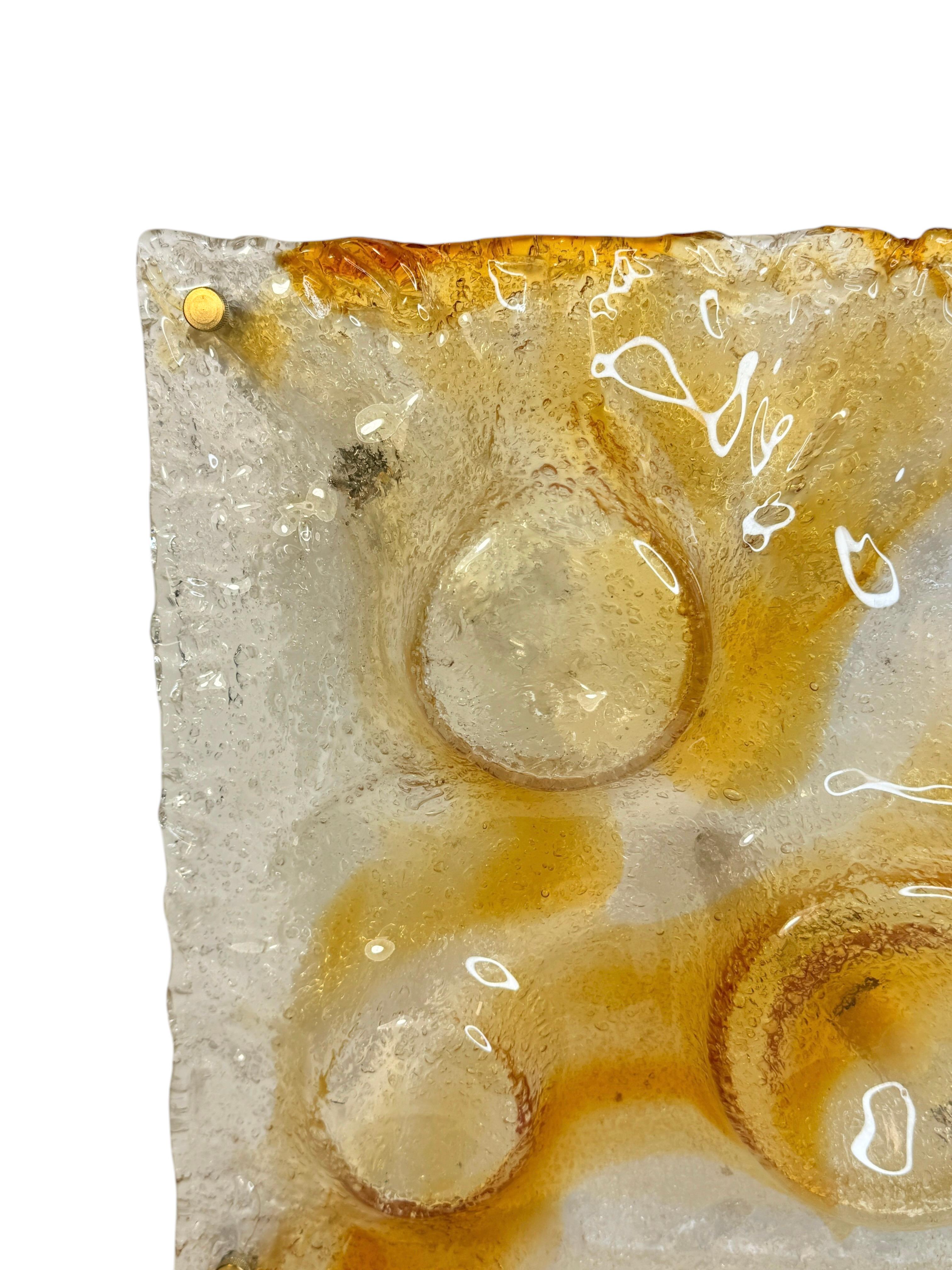 Impresionante Lámpara de Pared de Cristal de Murano, Italia Moderna de Mediados de Siglo Mazzega Años 70 en Bueno estado para la venta en Nuernberg, DE