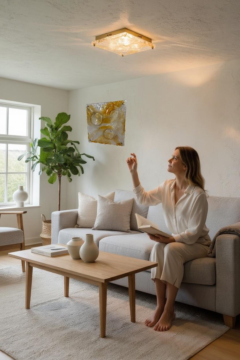 Impresionante Lámpara de Pared de Cristal de Murano, Italia Moderna de Mediados de Siglo Mazzega Años 70 Metal en venta