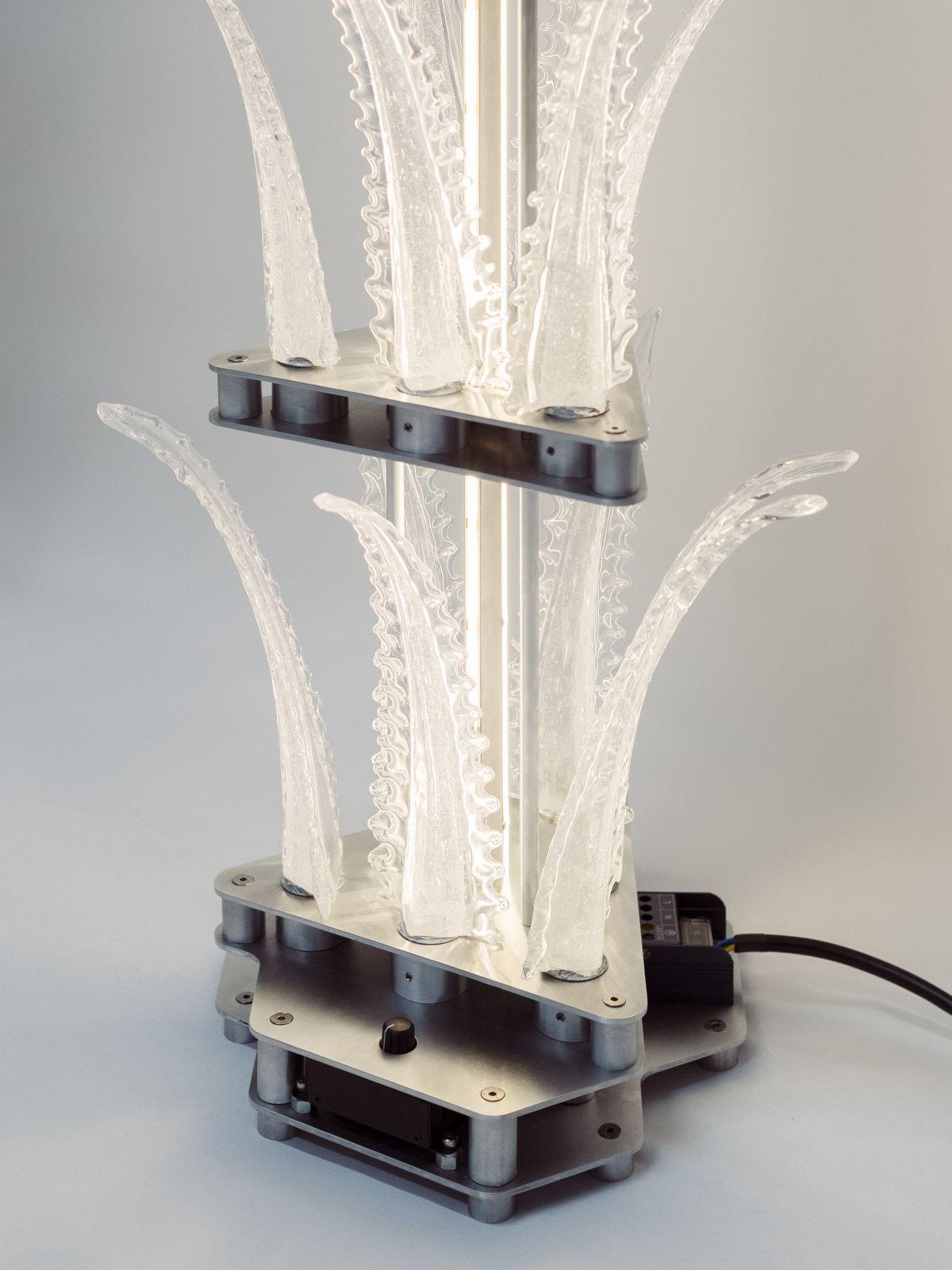 Minimalist Stunning Murano Glass Talar Floor Lamp For Sale