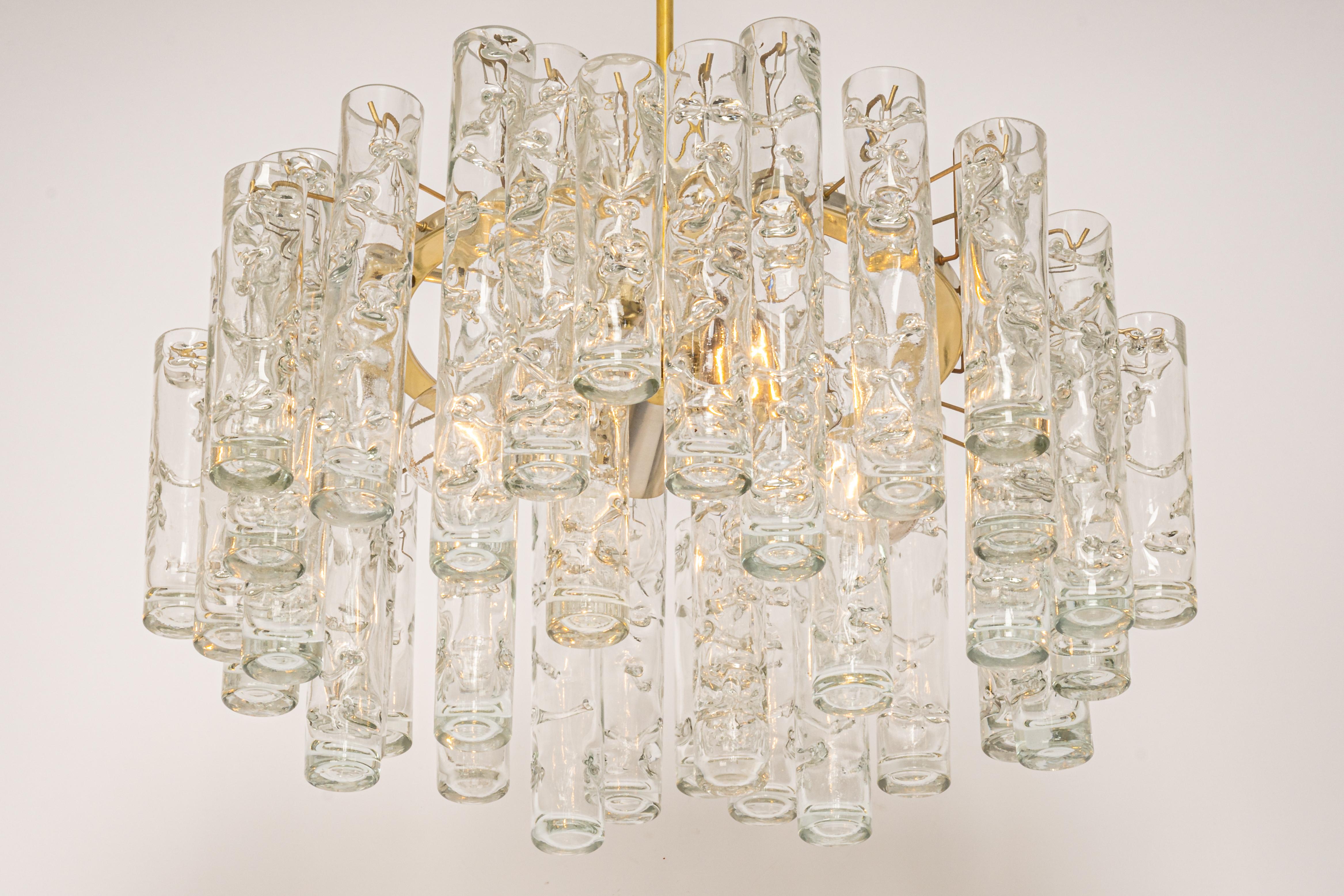 Stunning Murano Glass Tubes Chandelier by Doria, Germany, 1960s 1