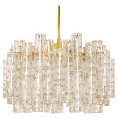 Stunning Murano Glass Tubes Chandelier by Doria, Germany, 1960s