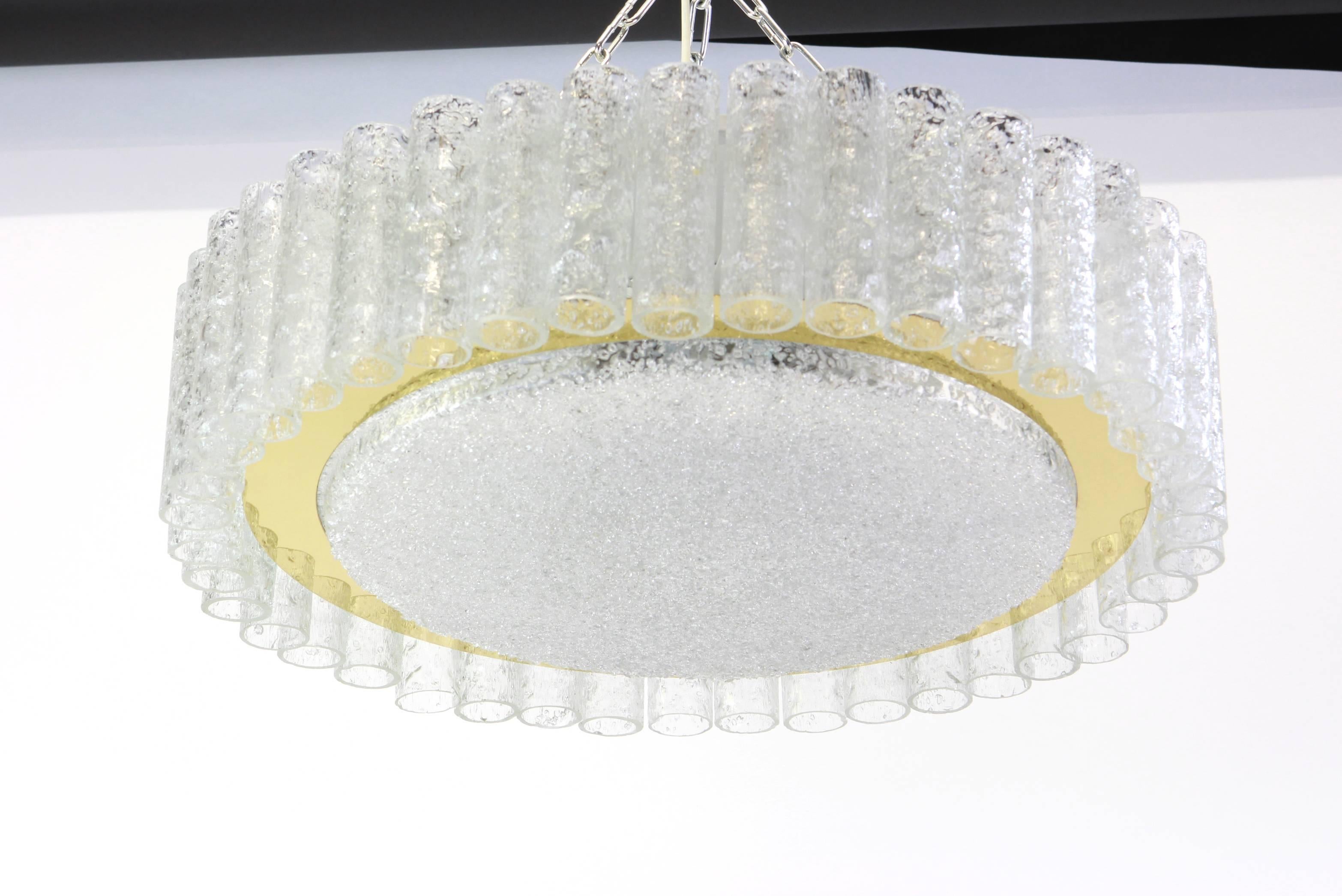 Mid-Century moderno Stupefacente lampada a tubo in vetro di Murano di Doria, Germania, anni '60 in vendita