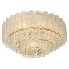 1 di 2 Stupefacente lampadario a tubi di vetro di Murano di Doria, Germania, anni '60