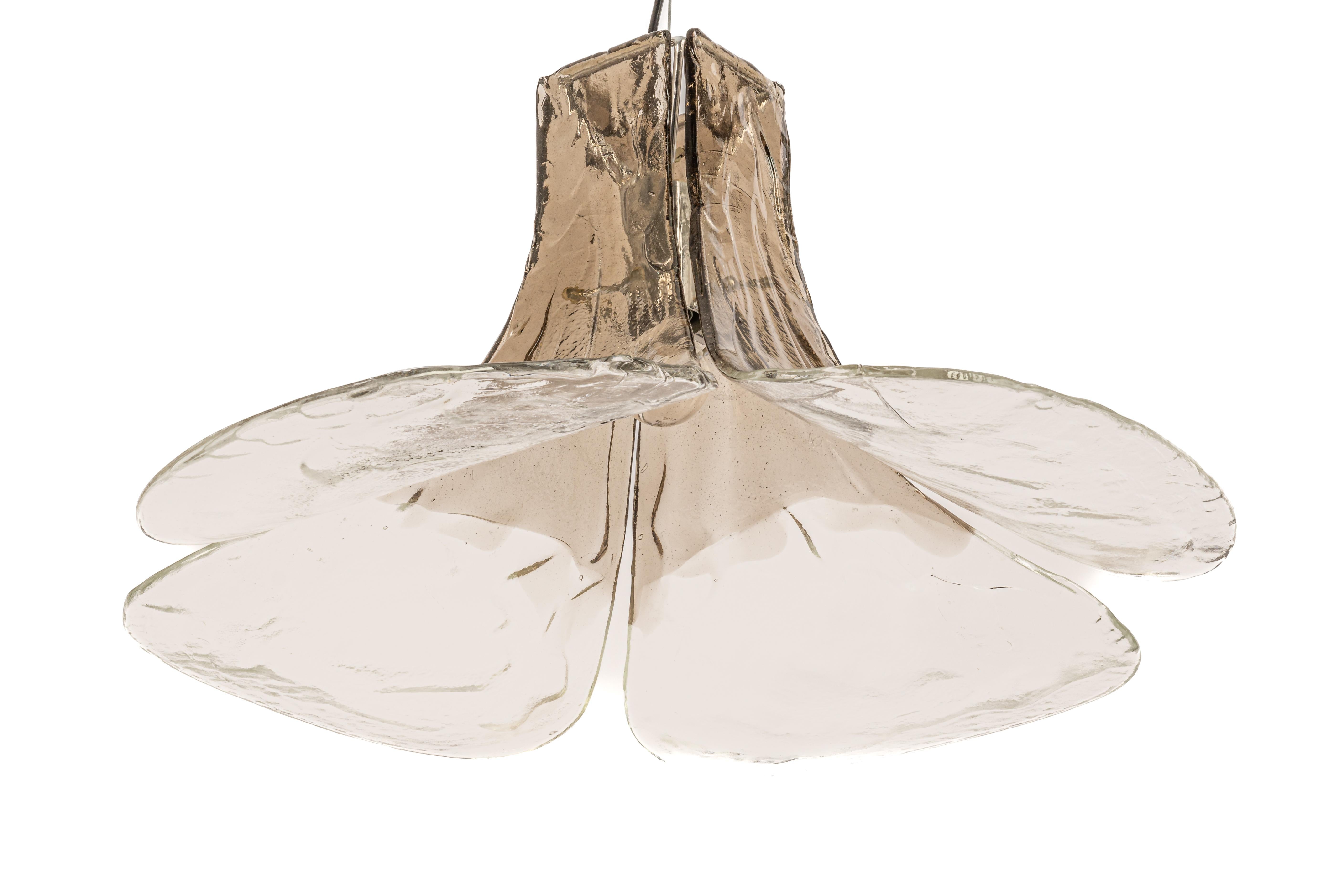 1 of 2 Stunning Murano Pendant Light Designed by Carlo Nason for Kalmar, 1970s For Sale 3