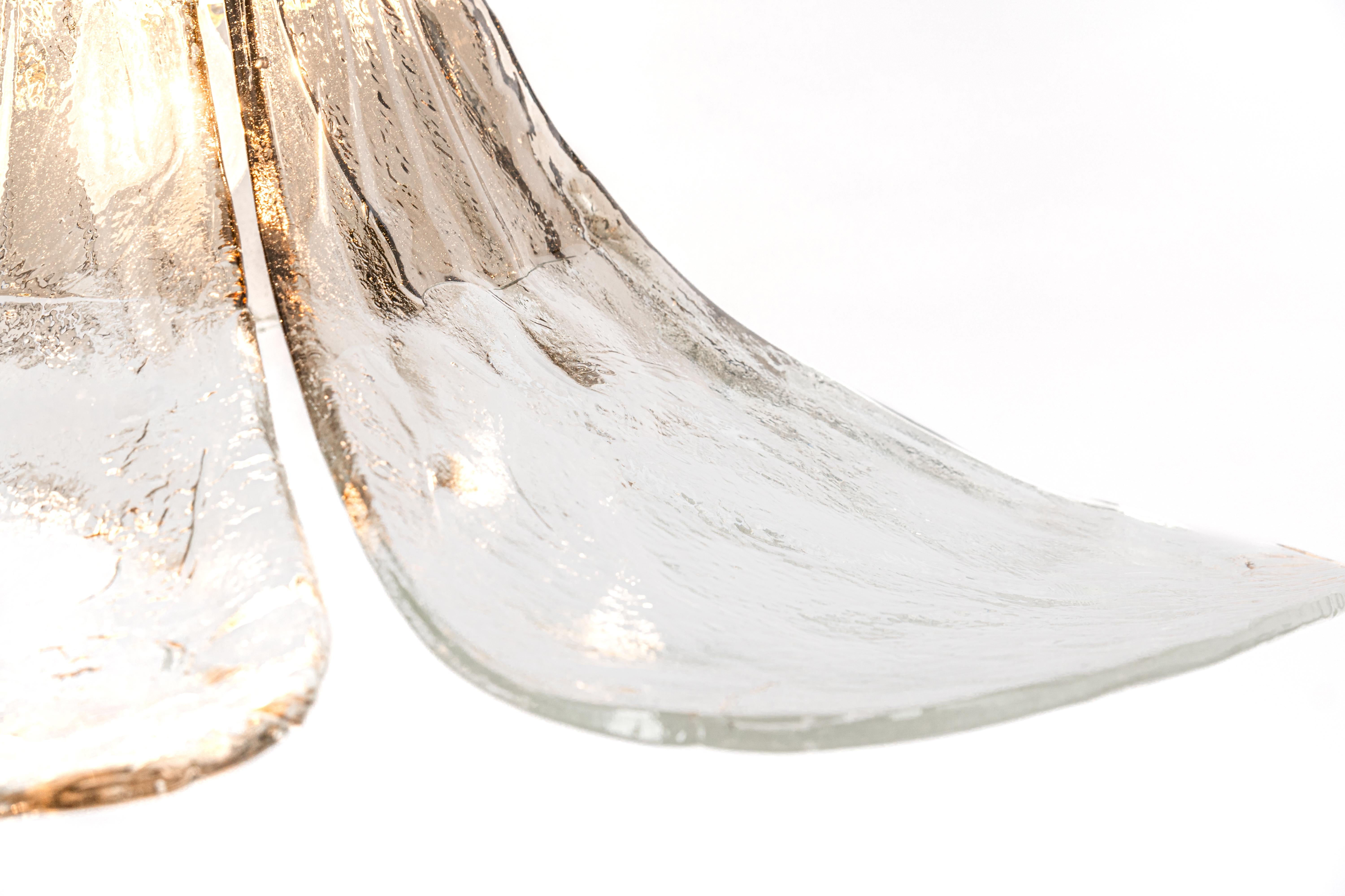 Mid-Century Modern 1 of 2 Stunning Murano Pendant Light Designed by Carlo Nason for Kalmar, 1970s For Sale
