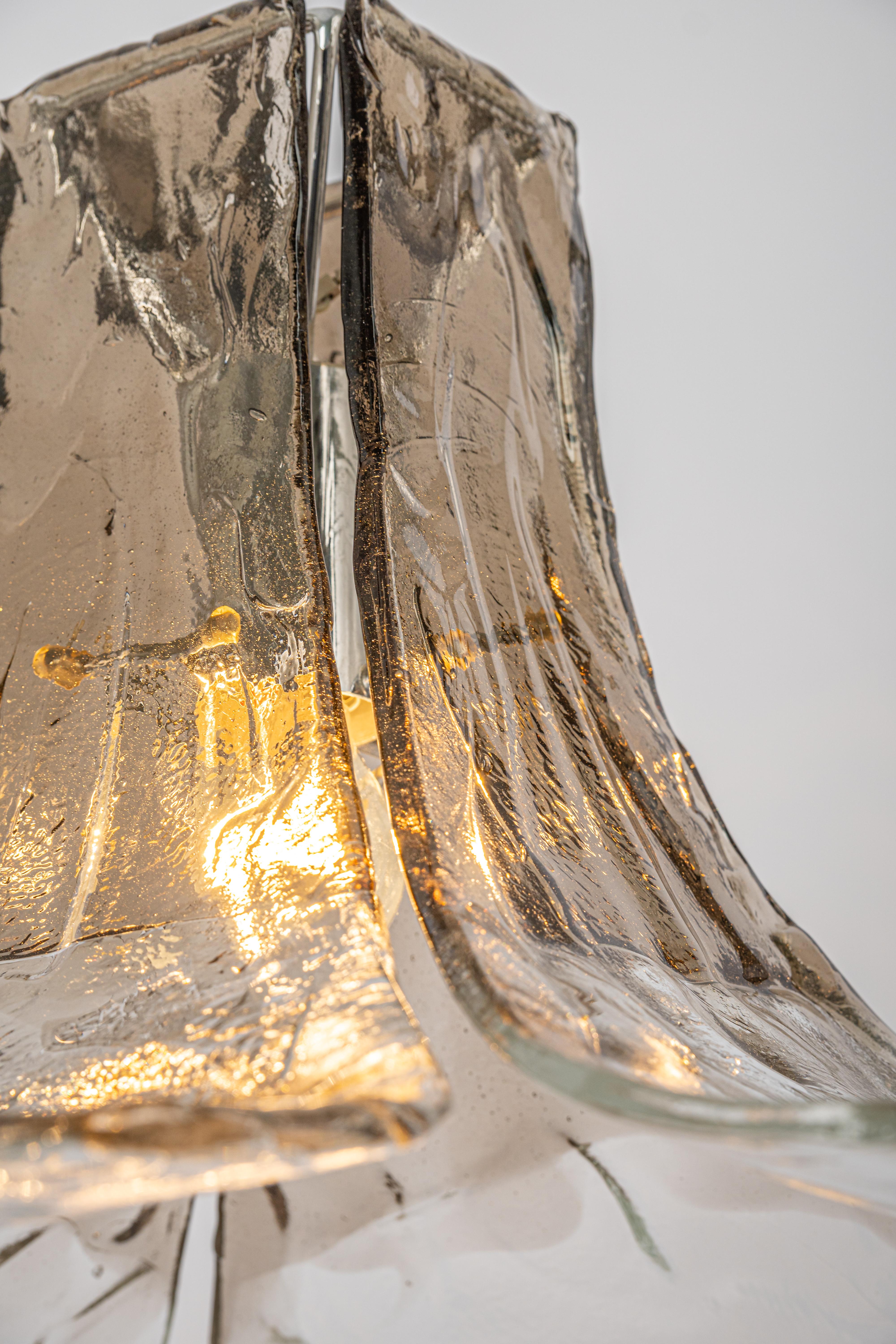 1 of 2 Stunning Murano Pendant Light Designed by Carlo Nason for Kalmar, 1970s In Good Condition For Sale In Aachen, NRW