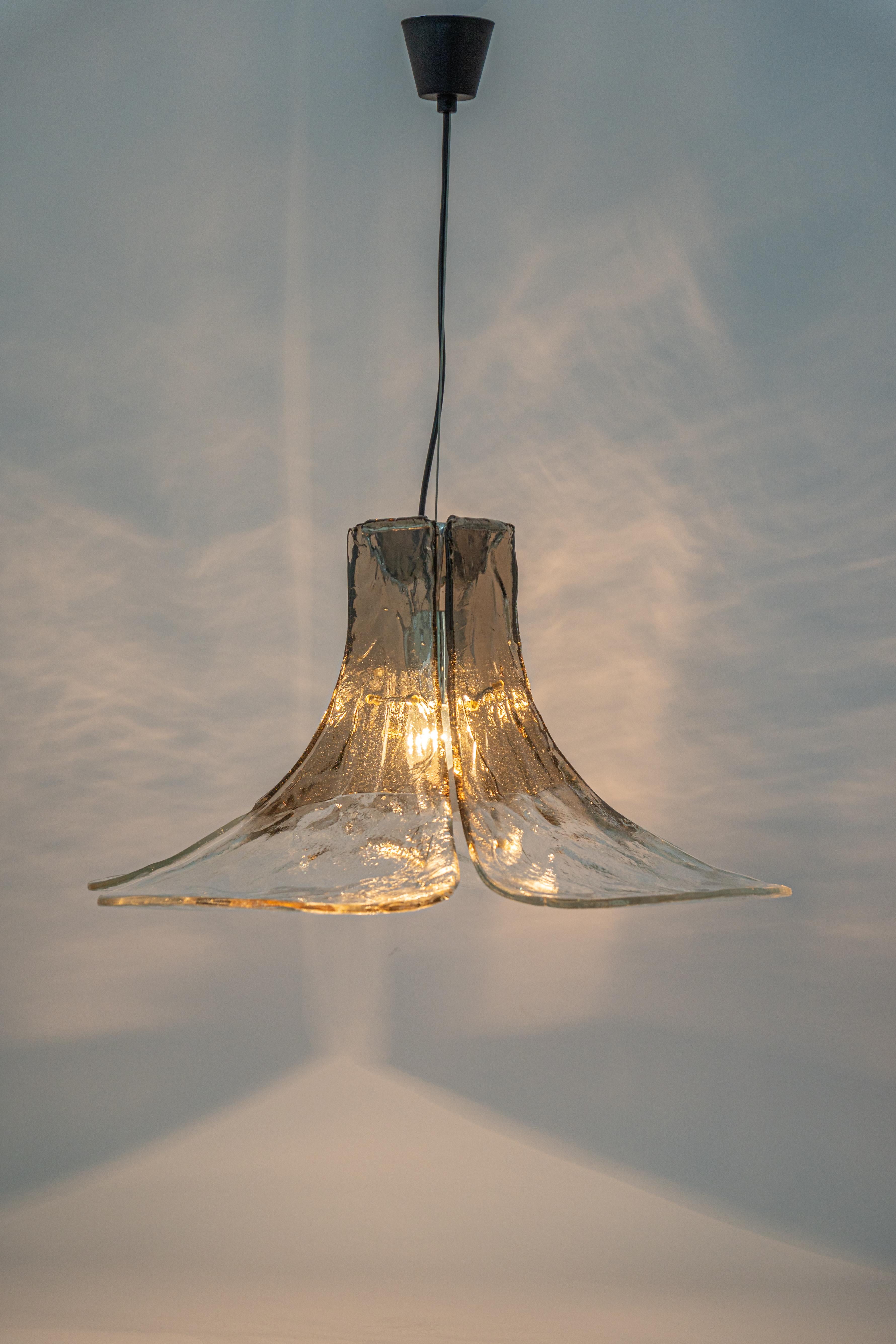 Late 20th Century 1 of 2 Stunning Murano Pendant Light Designed by Carlo Nason for Kalmar, 1970s For Sale