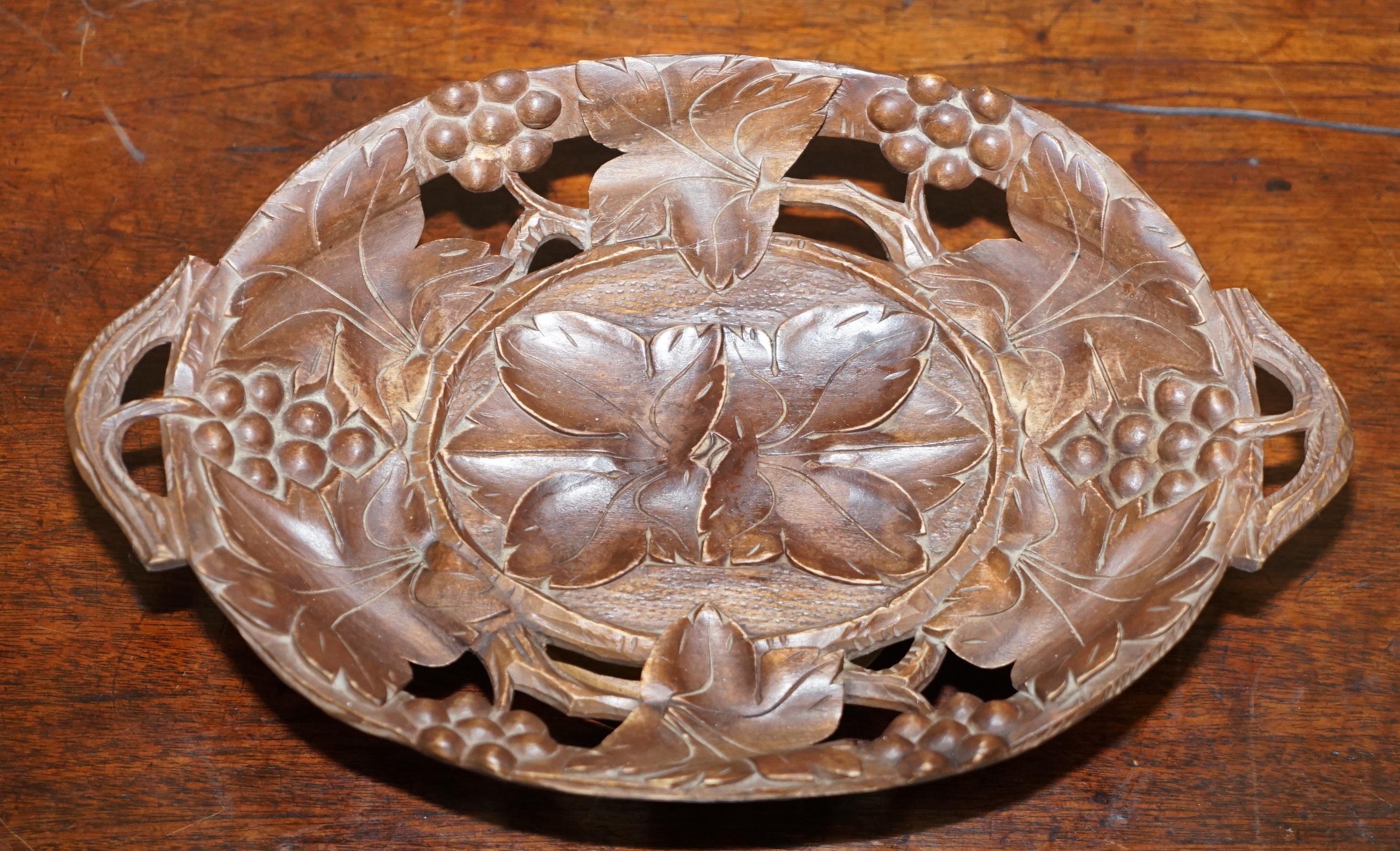 walnut tiered fruit bowl